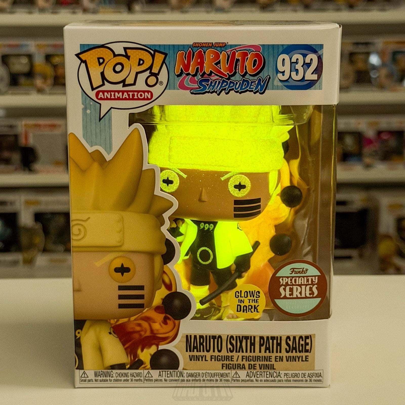 Funko Pop Anime Naruto Sixth Path Sage Glow Specialty Series 932 Manga Figure