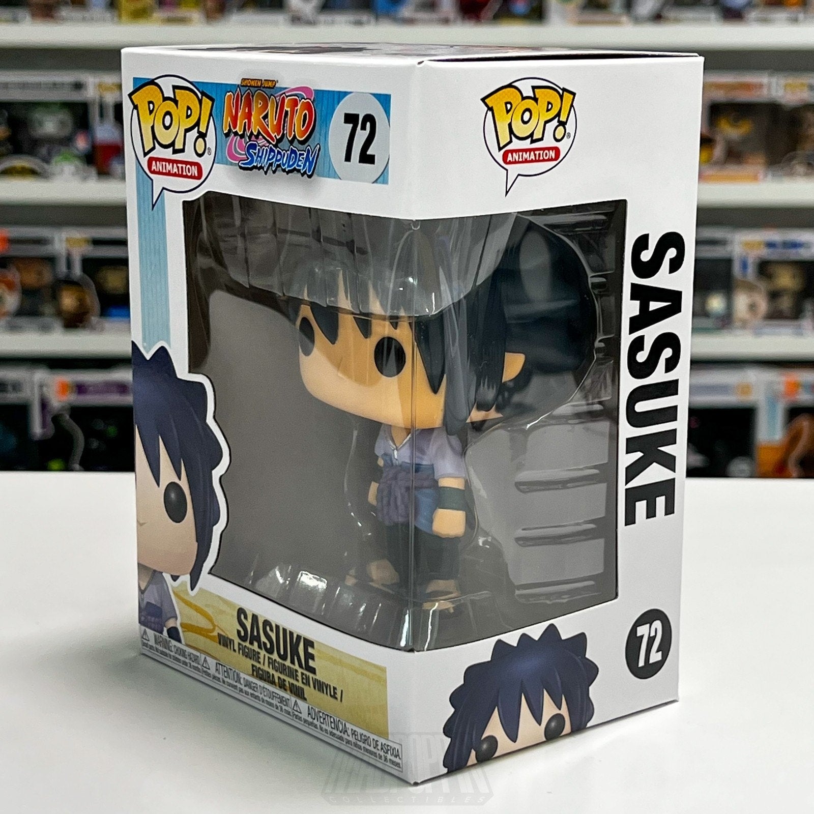 Funko Pop Anime Naruto Shippuden Sasuke Uchiha 72 Animation Vinyl Figure NIB Toy