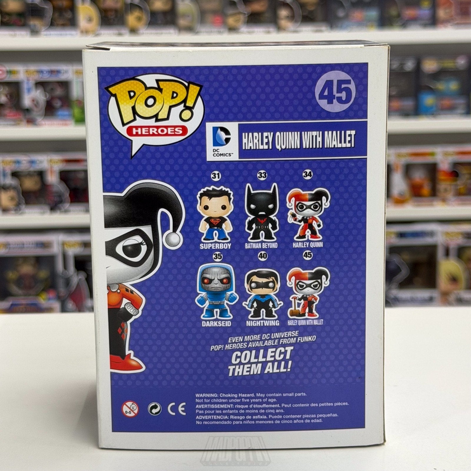 Funko Pop DC Comics Harley Quinn w/Mallet 45 Batman Joker Villain Vinyl Figure