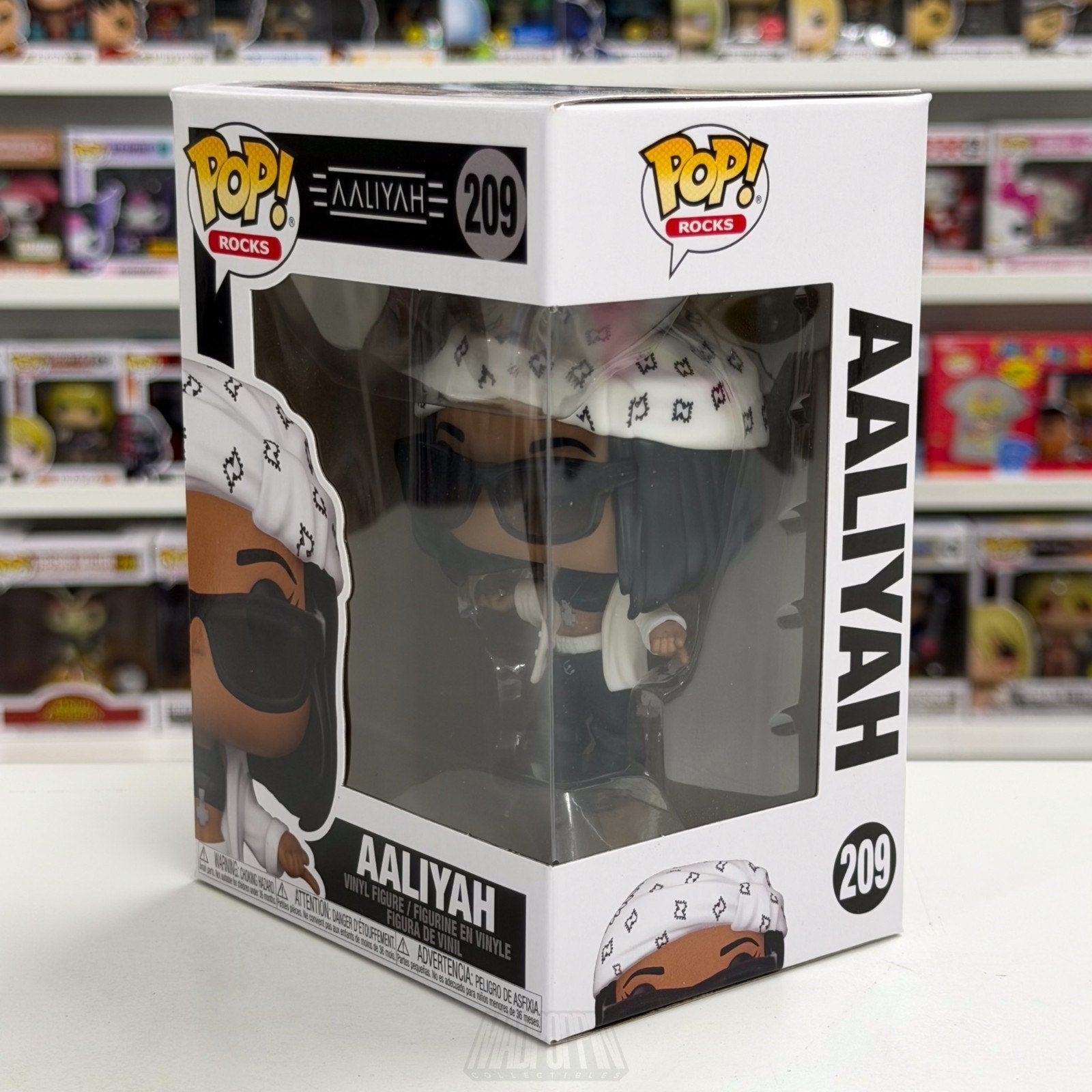 Funko Pop Rocks Aaliyah 209 Princess of R&B Singer Music MTV Toy Vinyl Figure