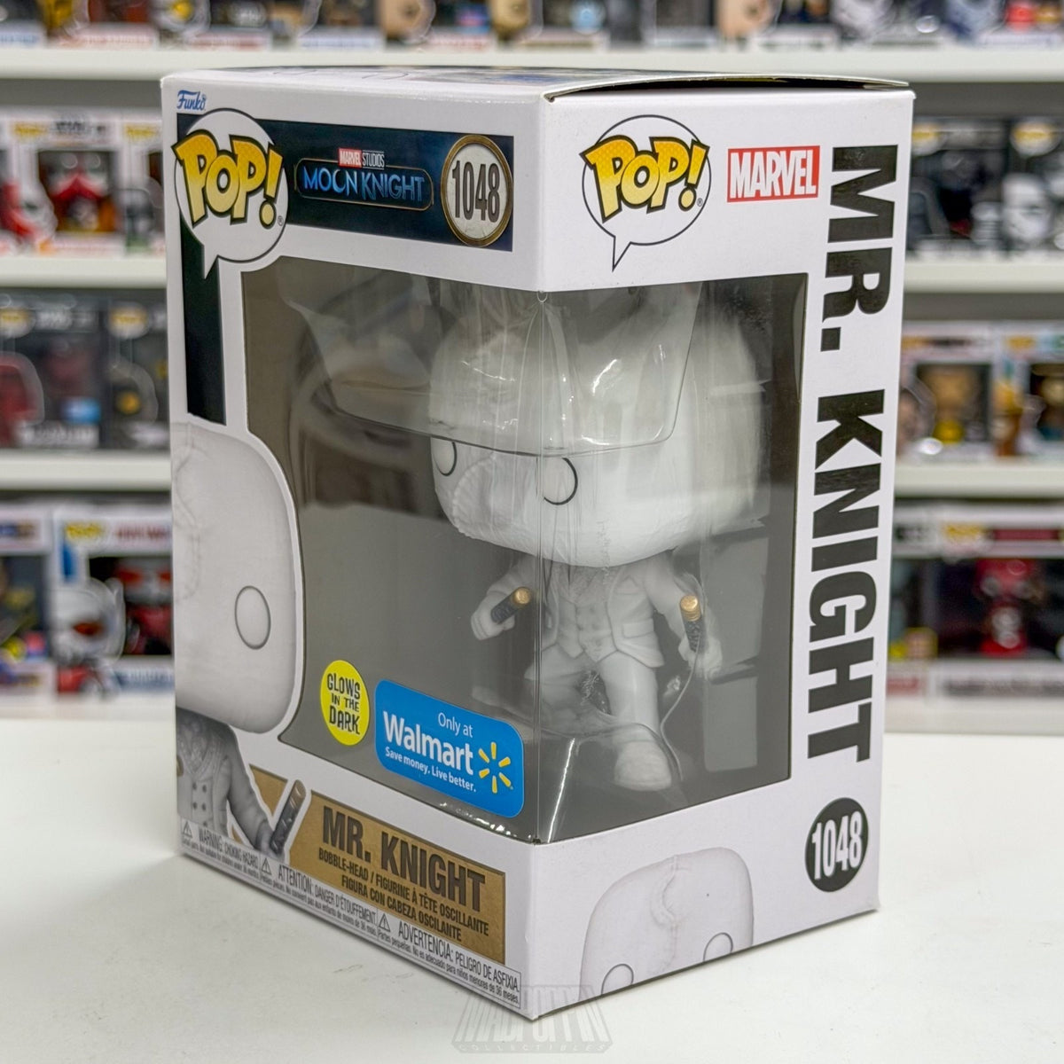 Funko Pop Marvel Mr Moon Knight Walmart Glow 1048 MCU Disney Show Vinyl Figure