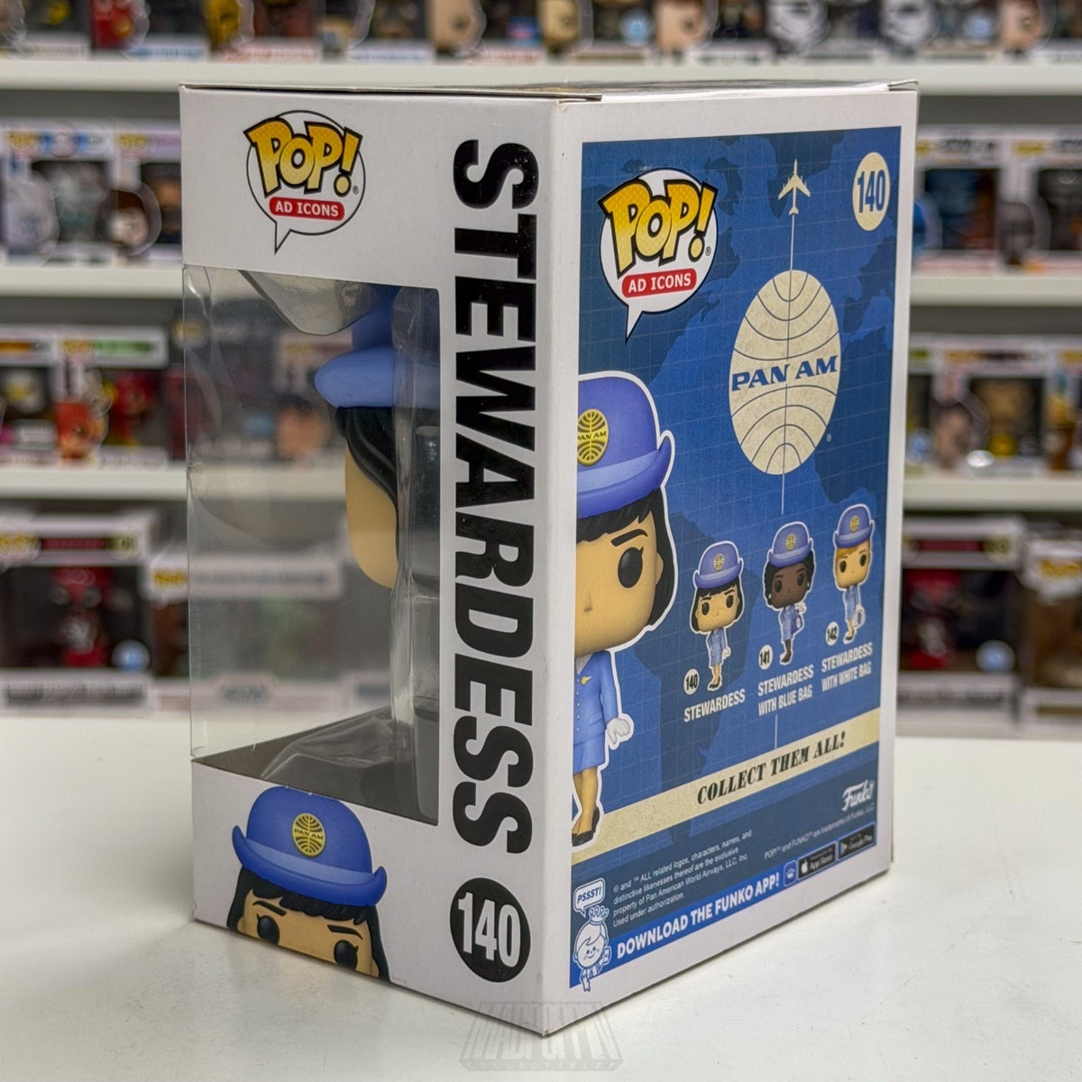 Funko Pop Ad Icons Pan Am American World Airways Stewardess 140 Toy Vinyl Figure