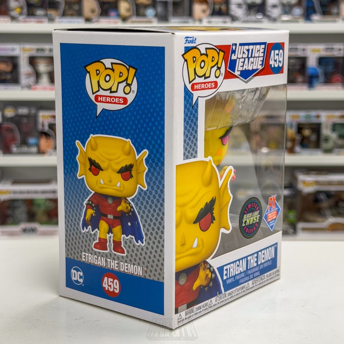Funko Pop DC Heroes Justice League Etrigan Demon Blacklight Chase PX 459 Figure