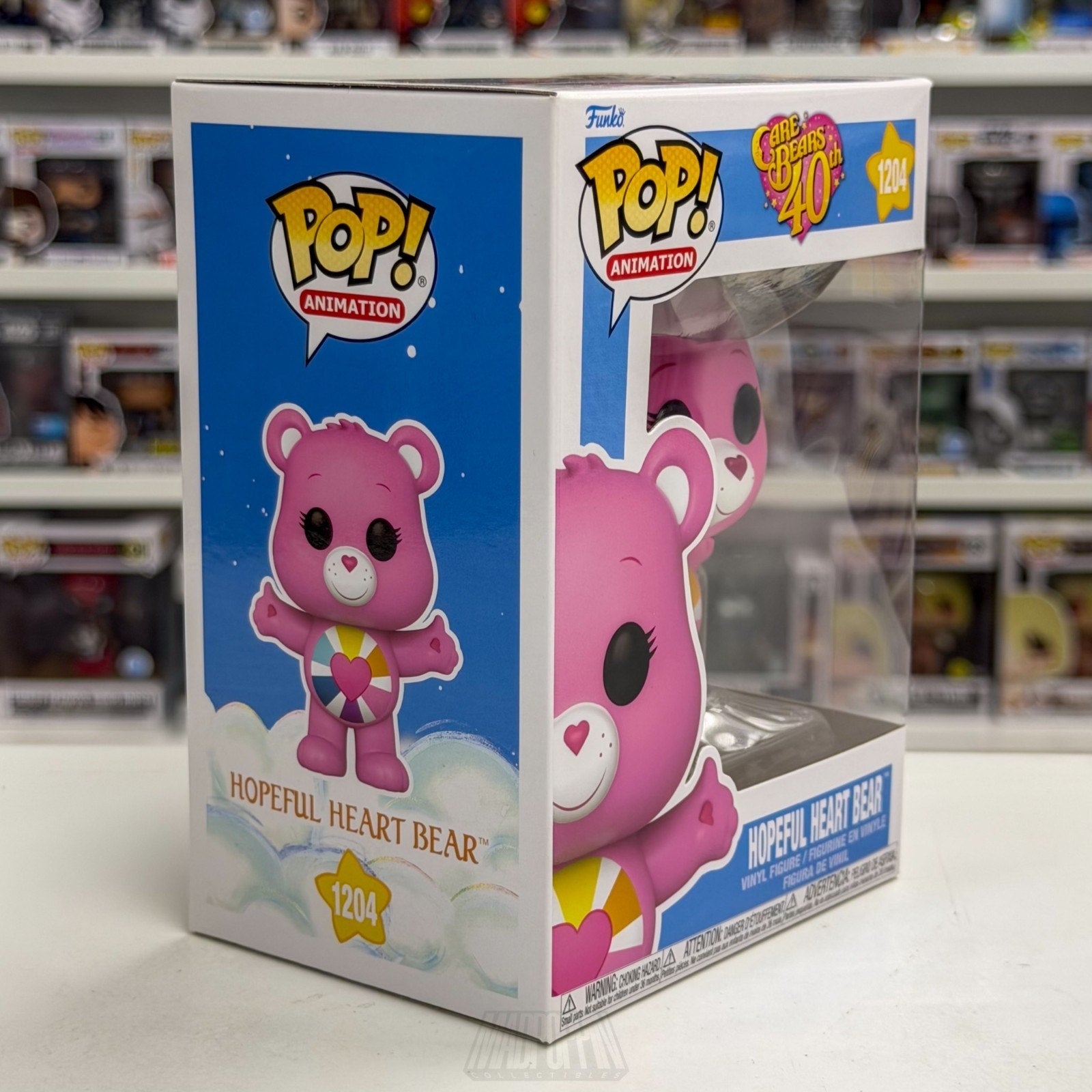 Funko Pop Animation Care Bears Hopeful Heart Bear 1204 Cartoon Toy Vinyl Figure