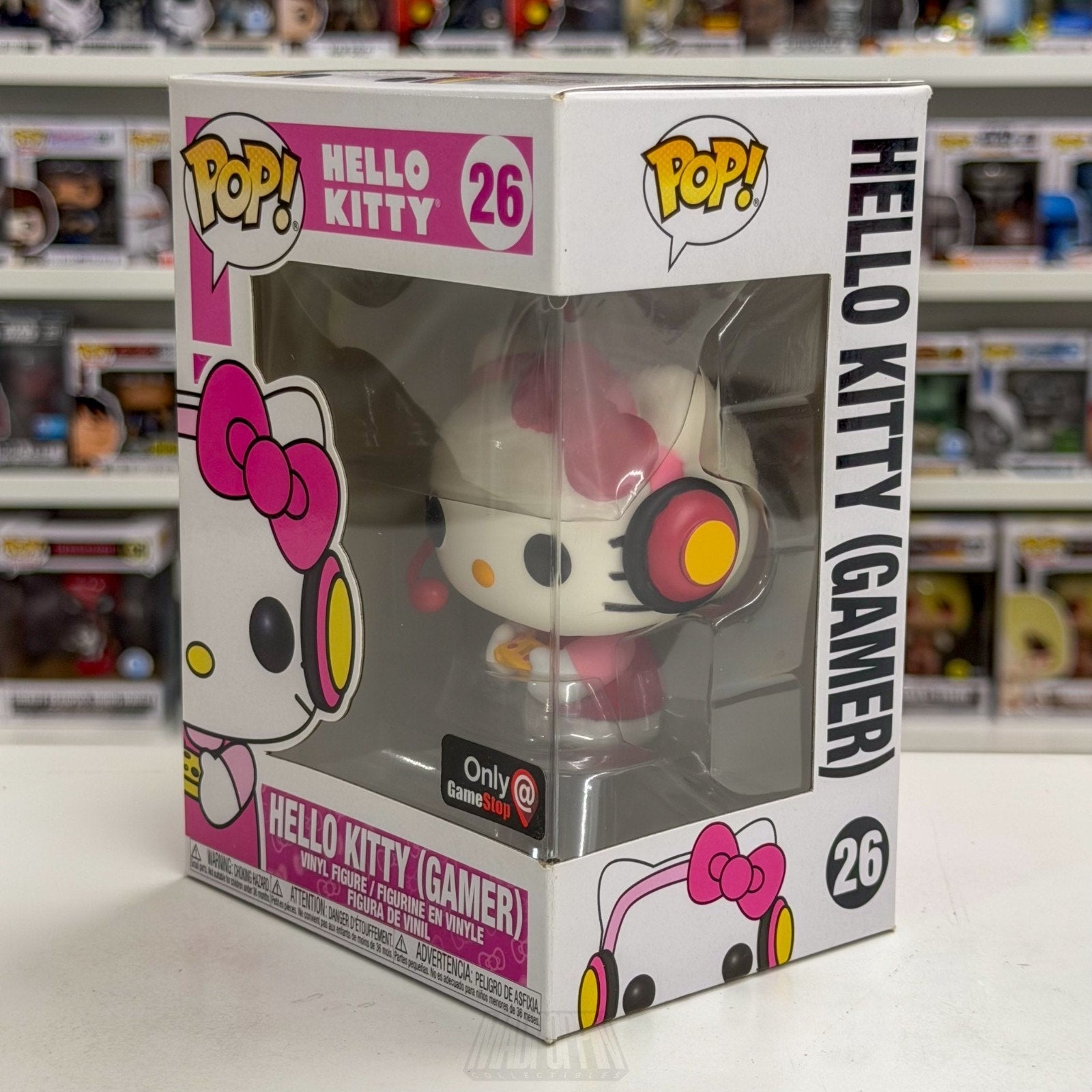 Funko Pop Sanrio Hello Kitty Gamer GameStop 26 Kawaii Cute Cat Toy Vinyl Figure