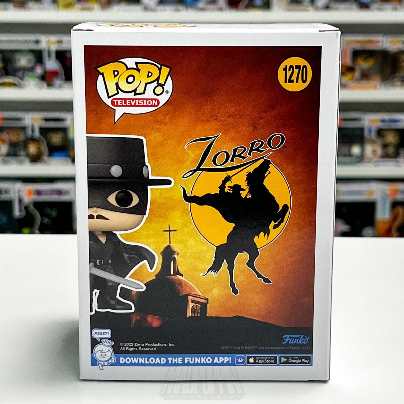 Funko Pop Television Zorro 1270 Masked Vigilante TV Show Vinyl Figure Disney NIB