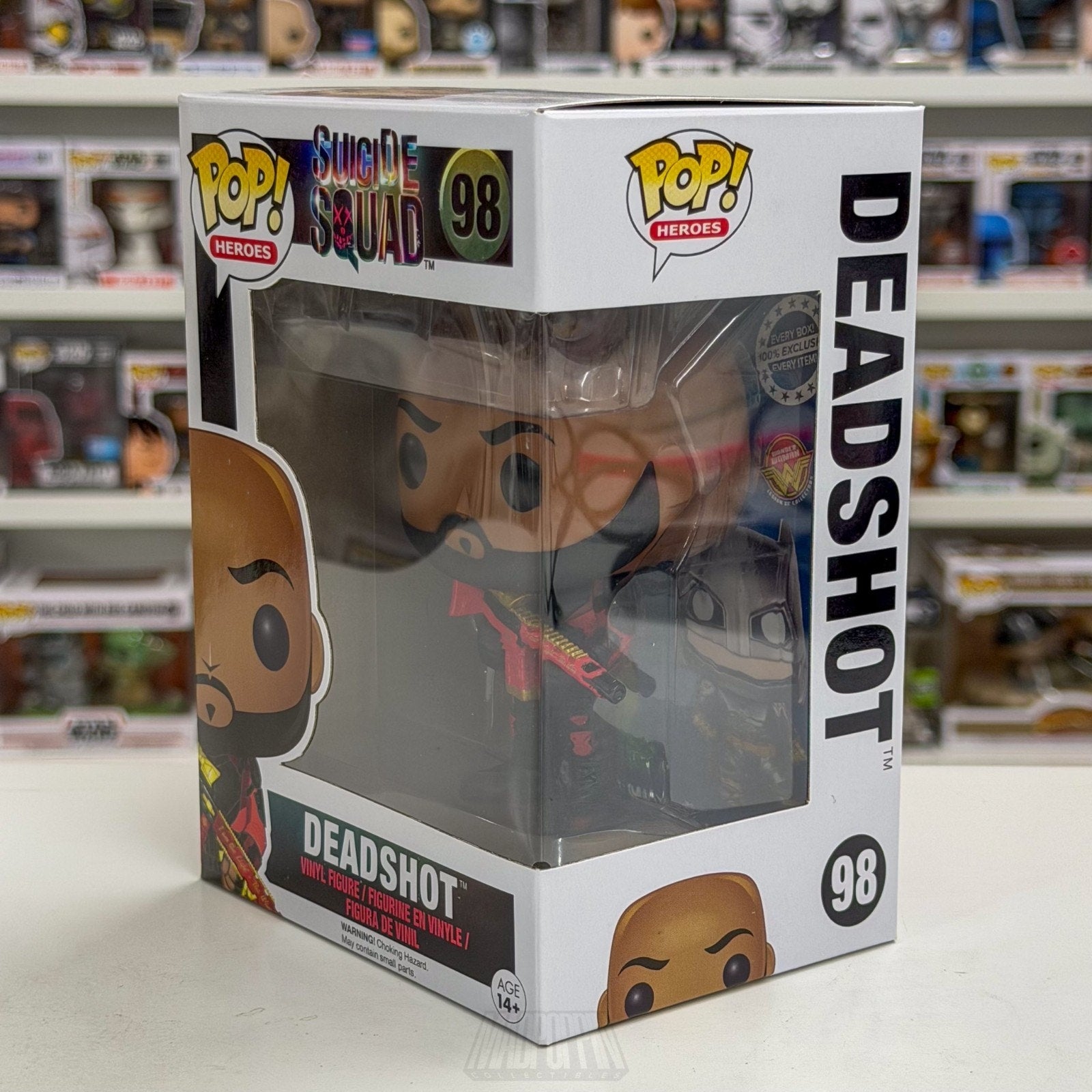 Funko Pop DC Heroes Suicide Squad Deadshot Unmasked 98 Marksman Toy Vinyl Figure