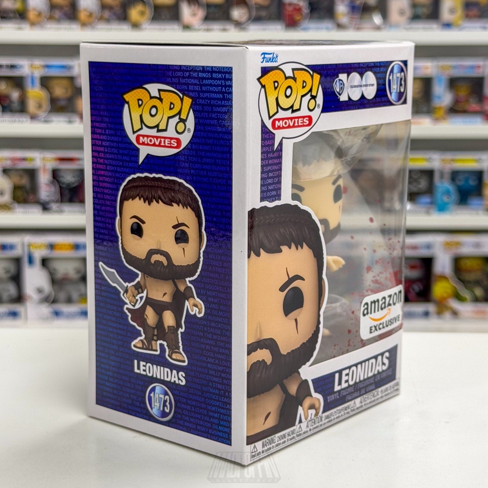 Funko Pop Movies 300 Leonidas Bloody Amazon 1473 Greek Sparta Toy Vinyl Figure
