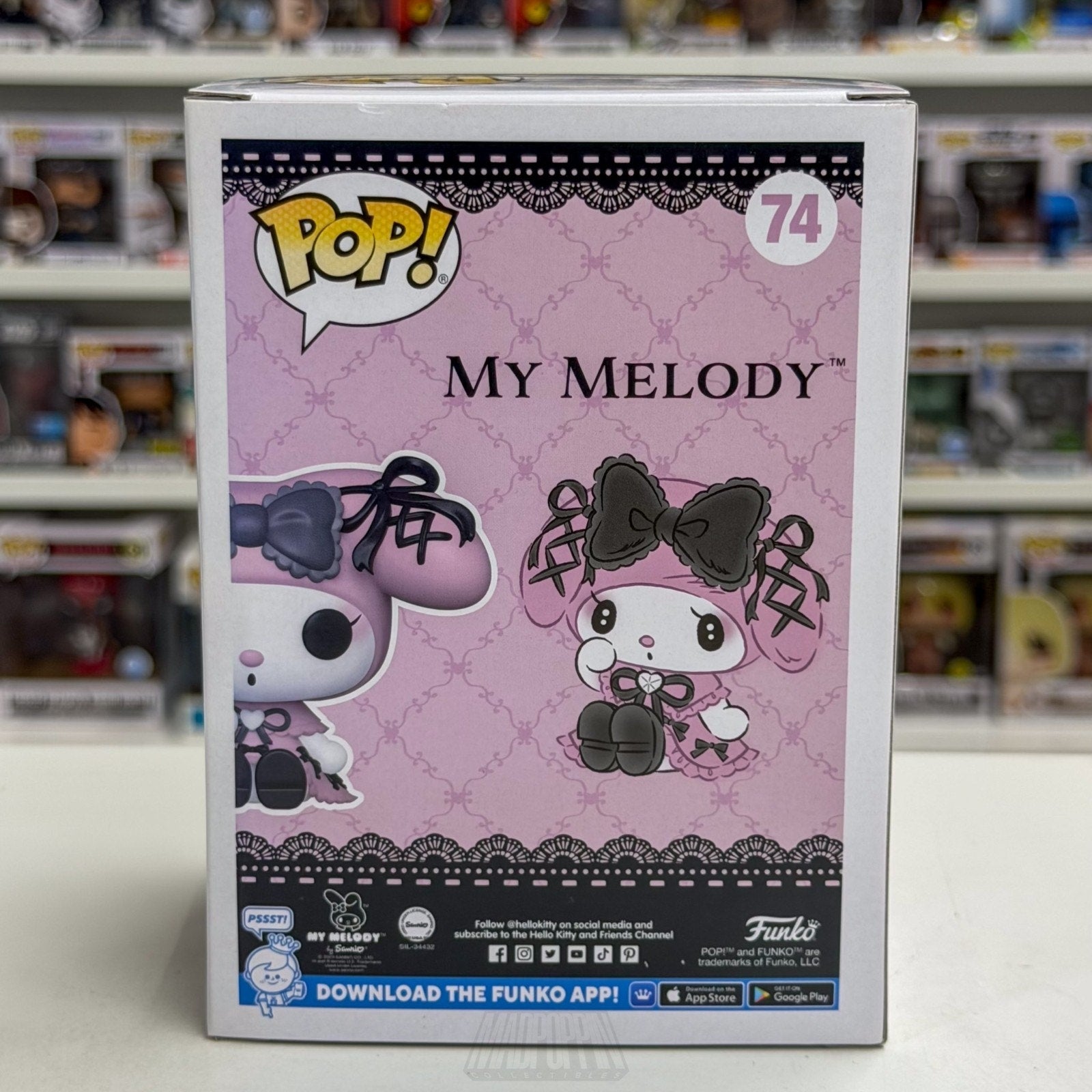 Funko Pop Sanrio My Melody Lolita Hot Topic 74 Kawaii Cute Rabbit Vinyl Figure