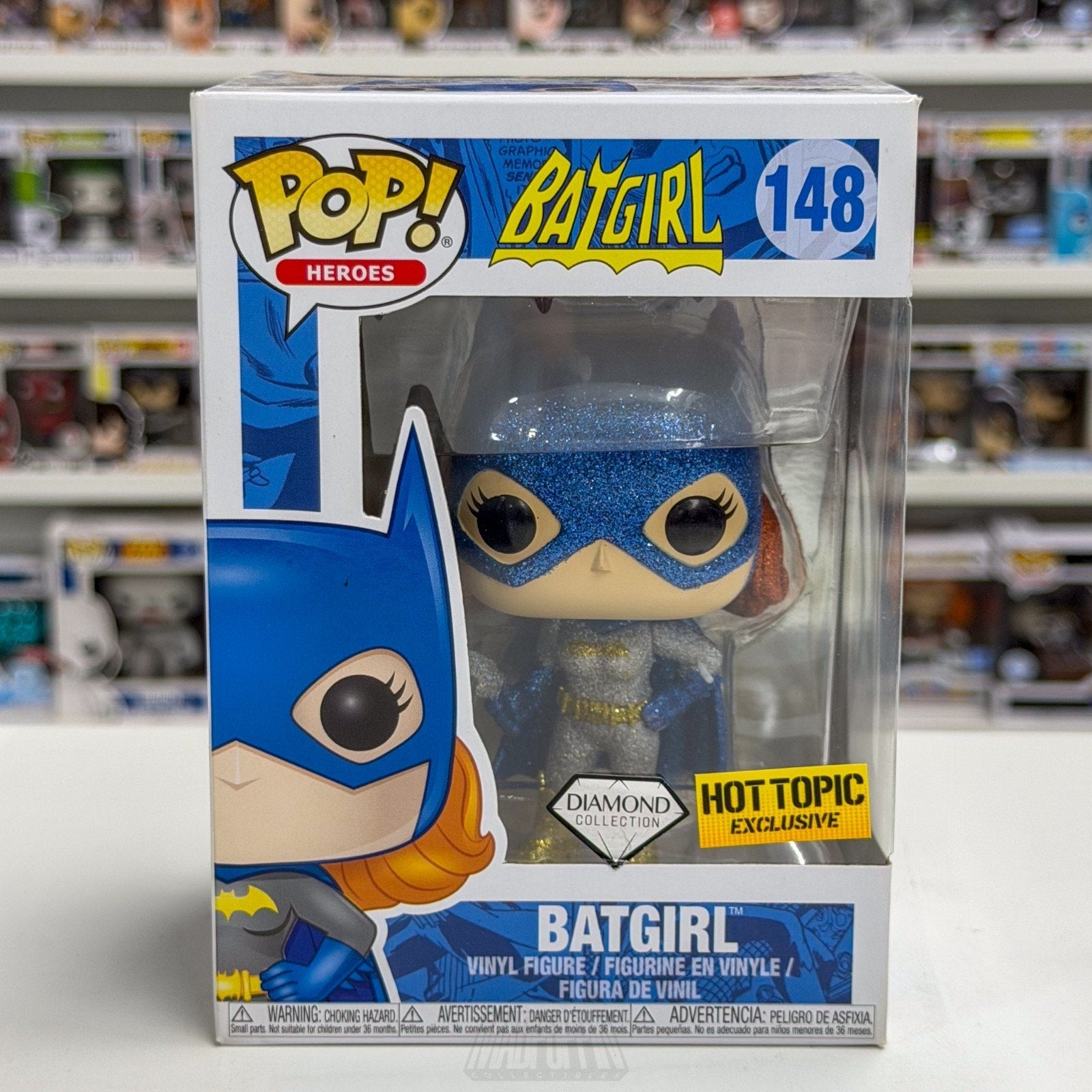 Funko Pop DC Super Heroes Batgirl Diamond Glitter Hot Topic 148 Toy Vinyl Figure