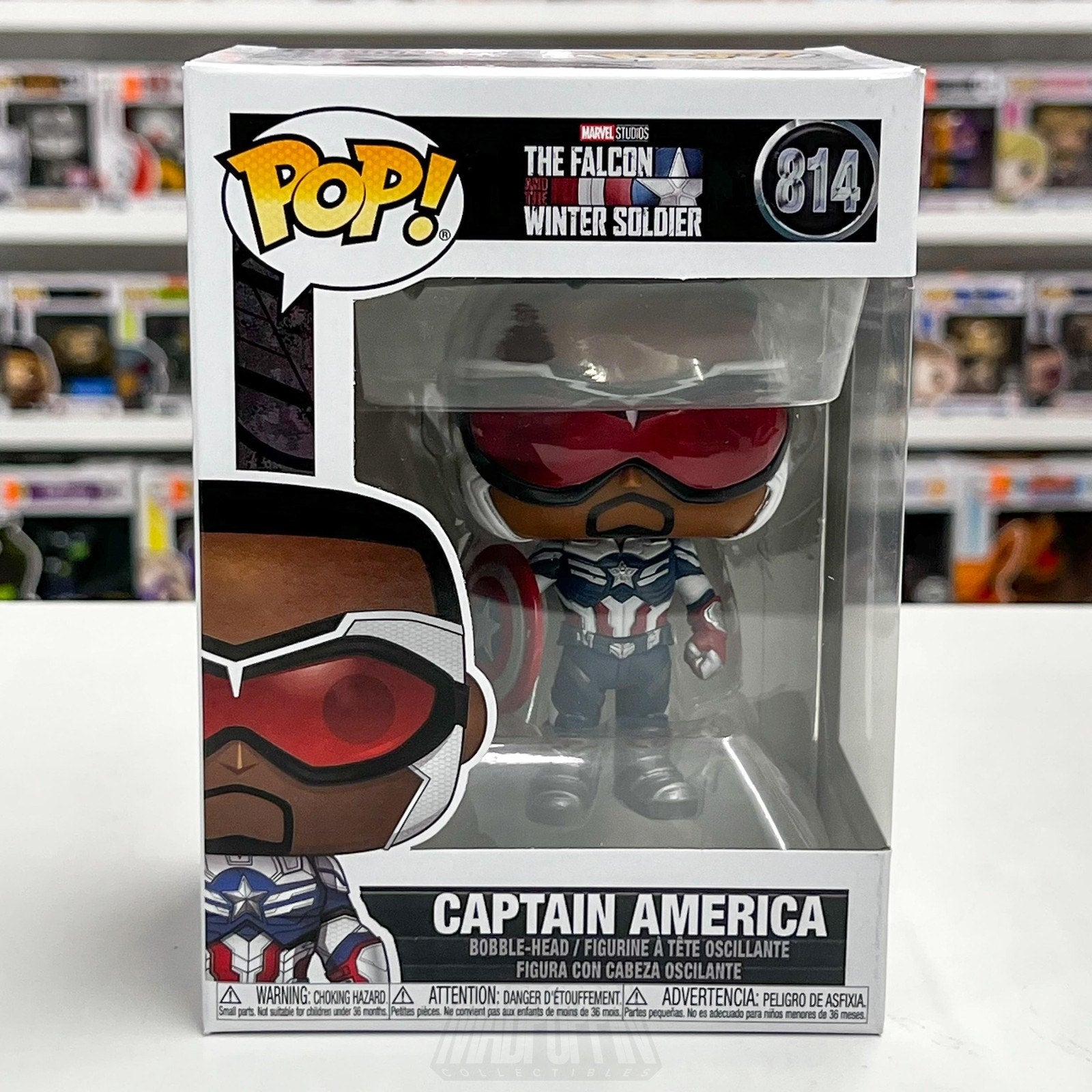 Funko Pop Marvel Captain America Sam Wilson 814 Bobble-Head Vinyl Figure Falcon