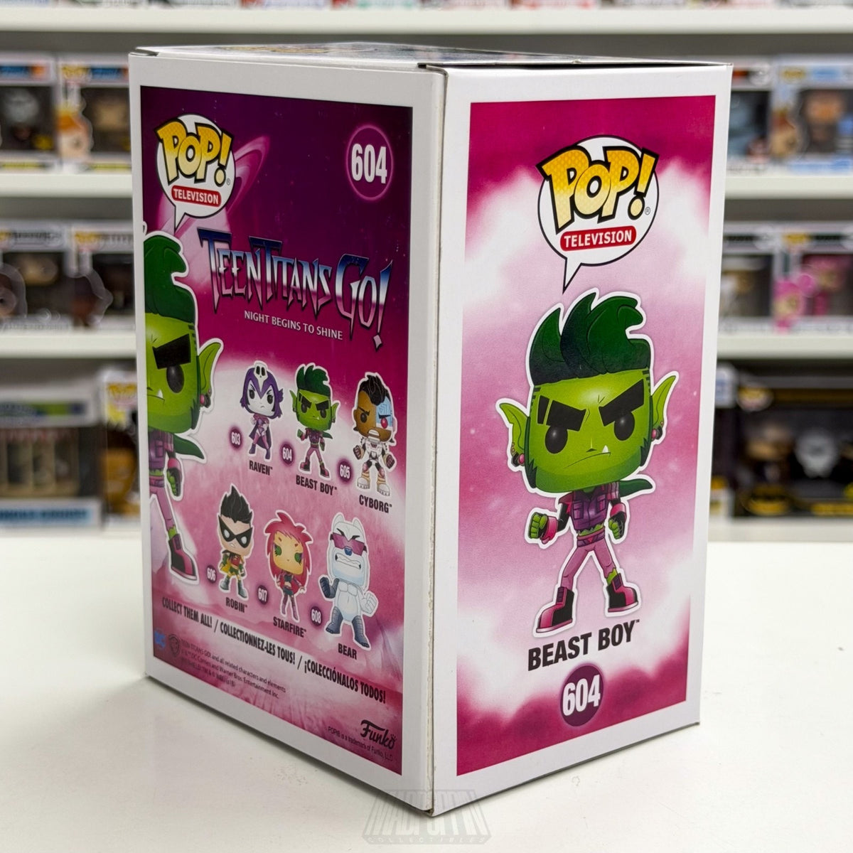 Funko Pop TV DC Teen Titans Go Beast Boy Metallic NYCC Toy Tokyo 604 Toy Figure