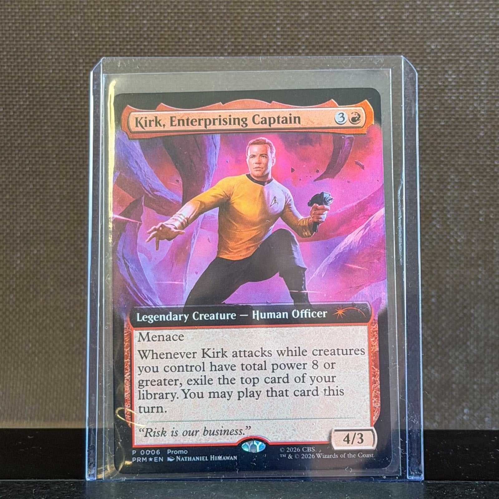 Magic the Gathering Star Trek Kirk Enterprising Captain SDCC 2026 Promo Card MTG