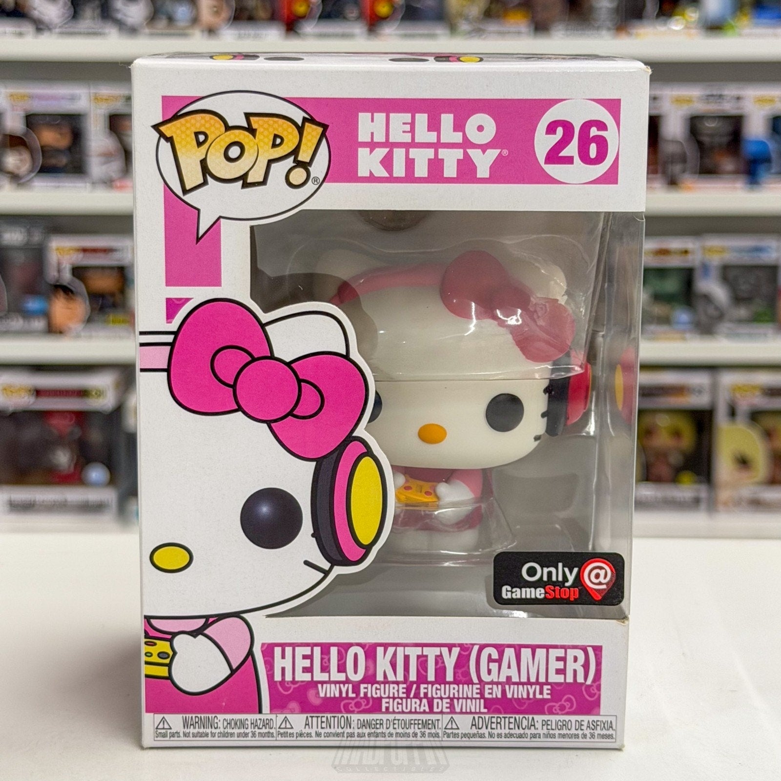 Funko Pop Sanrio Hello Kitty Gamer GameStop 26 Kawaii Cute Cat Toy Vinyl Figure