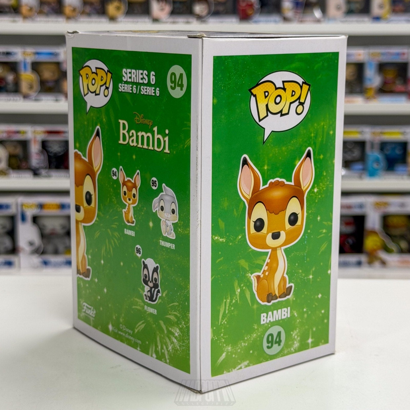 Funko Pop Disney Bambi Flocked PopLife Hologram Sticker 94 Deer Toy Vinyl Figure