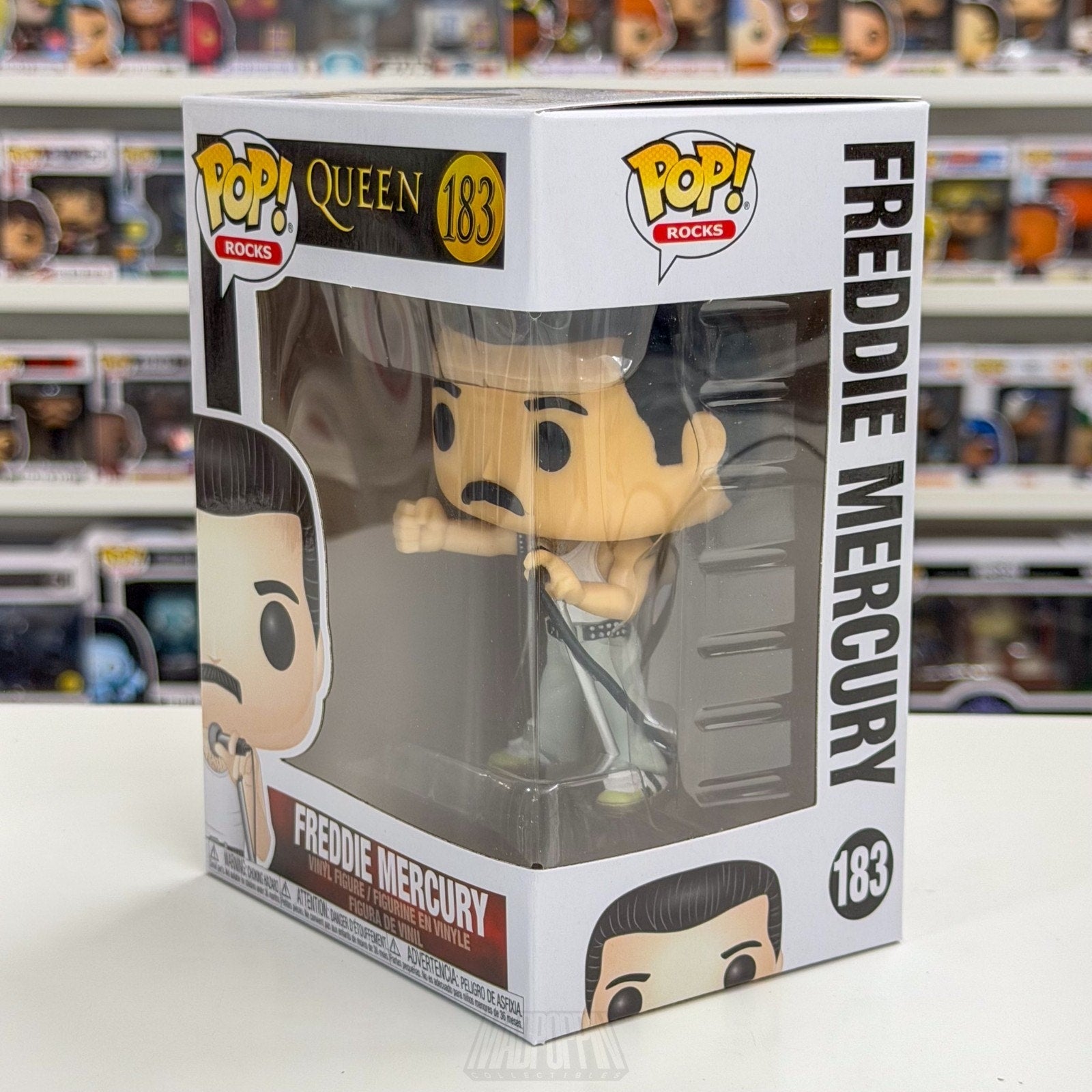 Funko Pop Rocks Queen Freddie Mercury Live Aid 183 British London Vinyl Figure
