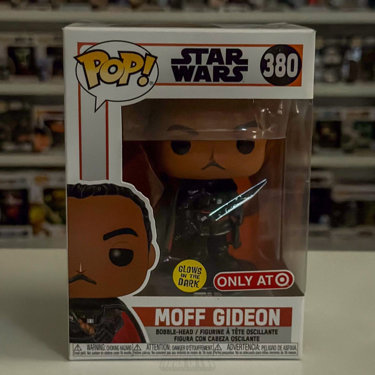 Funko Pop Star Wars Mandalorian Moff Gideon w/Darksaber Glow Target 380 Figure