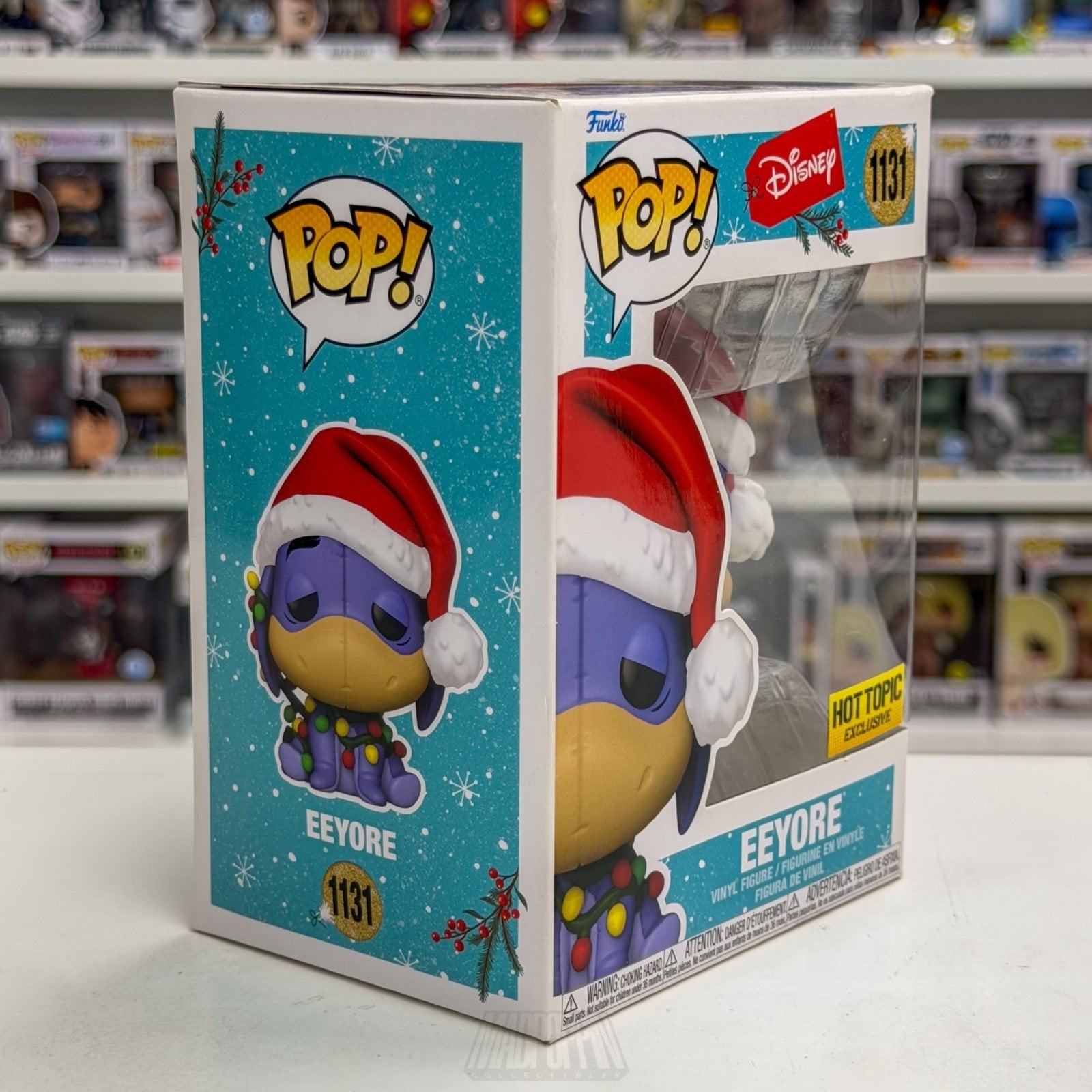 Funko Pop Disney Winnie the Pooh Eeyore Santa Hat Hot Topic 1131 Vinyl Figure