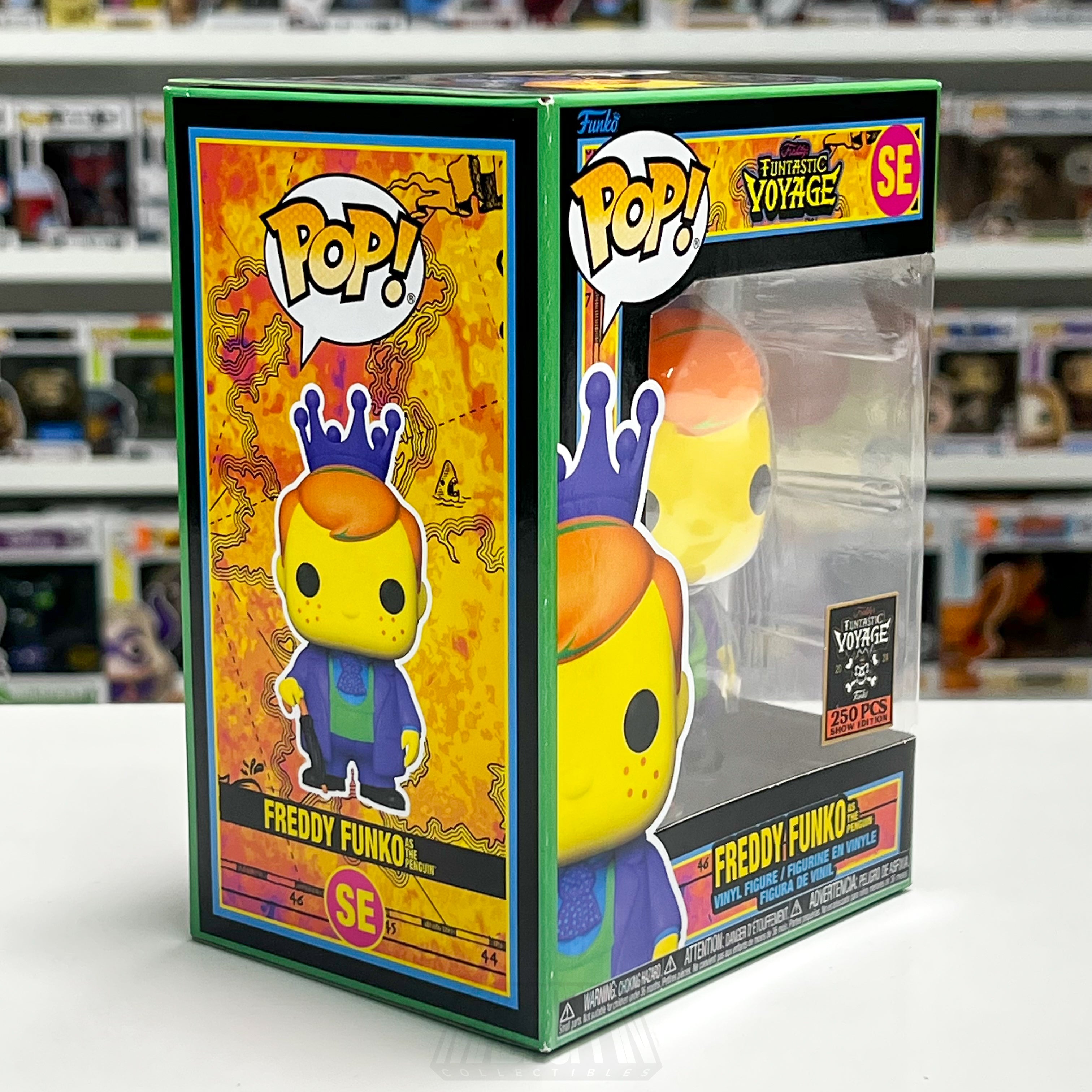 Funko Pop Fundays Funtastic Voyage Freddy as Penguin Blacklight 250 PCS SE Show - Madpoppin