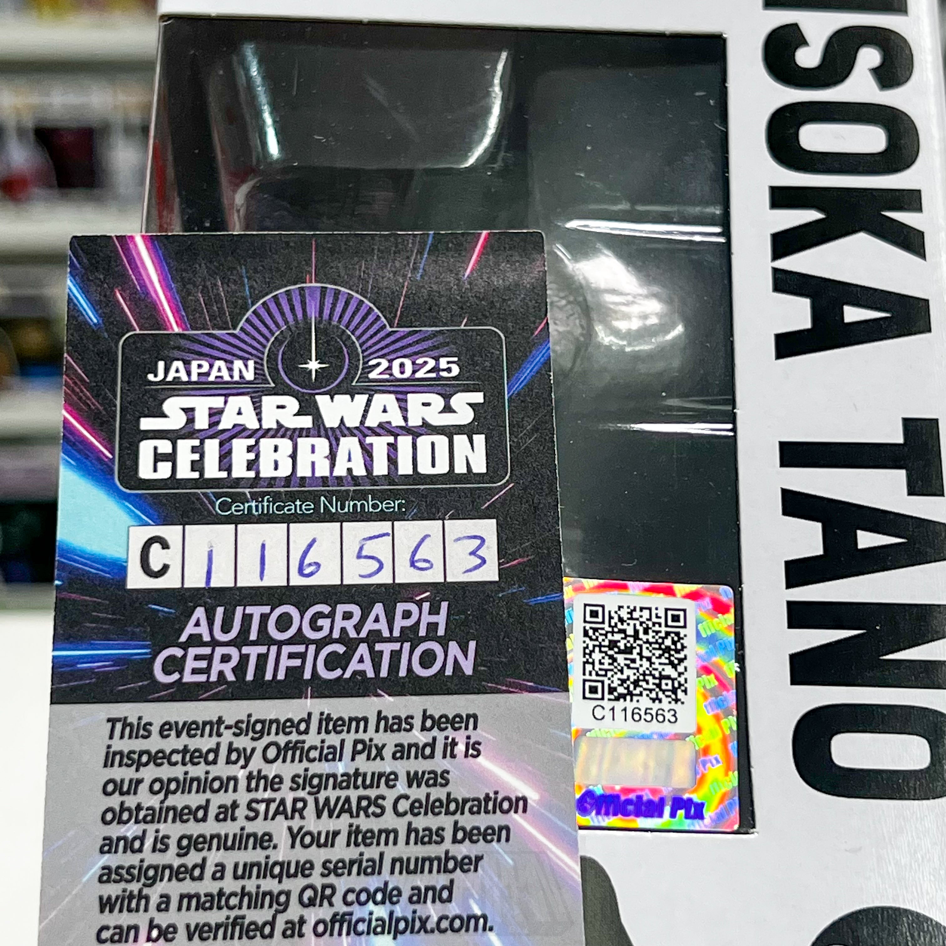 Funko Pop Star Wars Ahsoka Tano 650 Signed Ashley Eckstein Rosario Dawson COA - Madpoppin