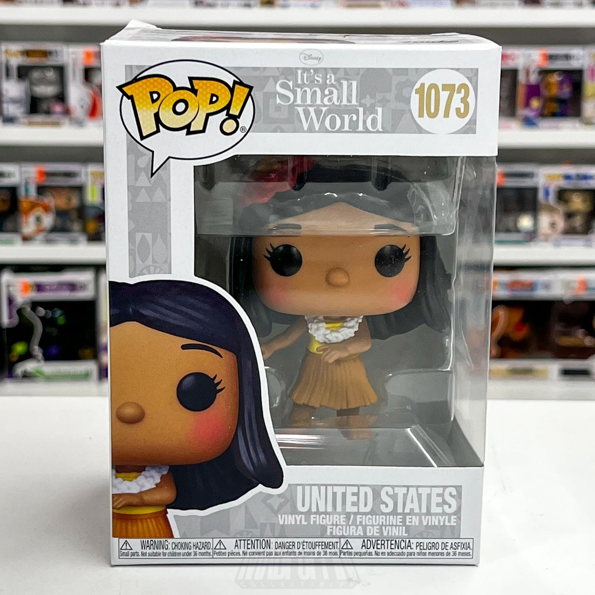 Funko Pop Disney It's A Small World United States 1073 Fantasyland Ride Hawaii