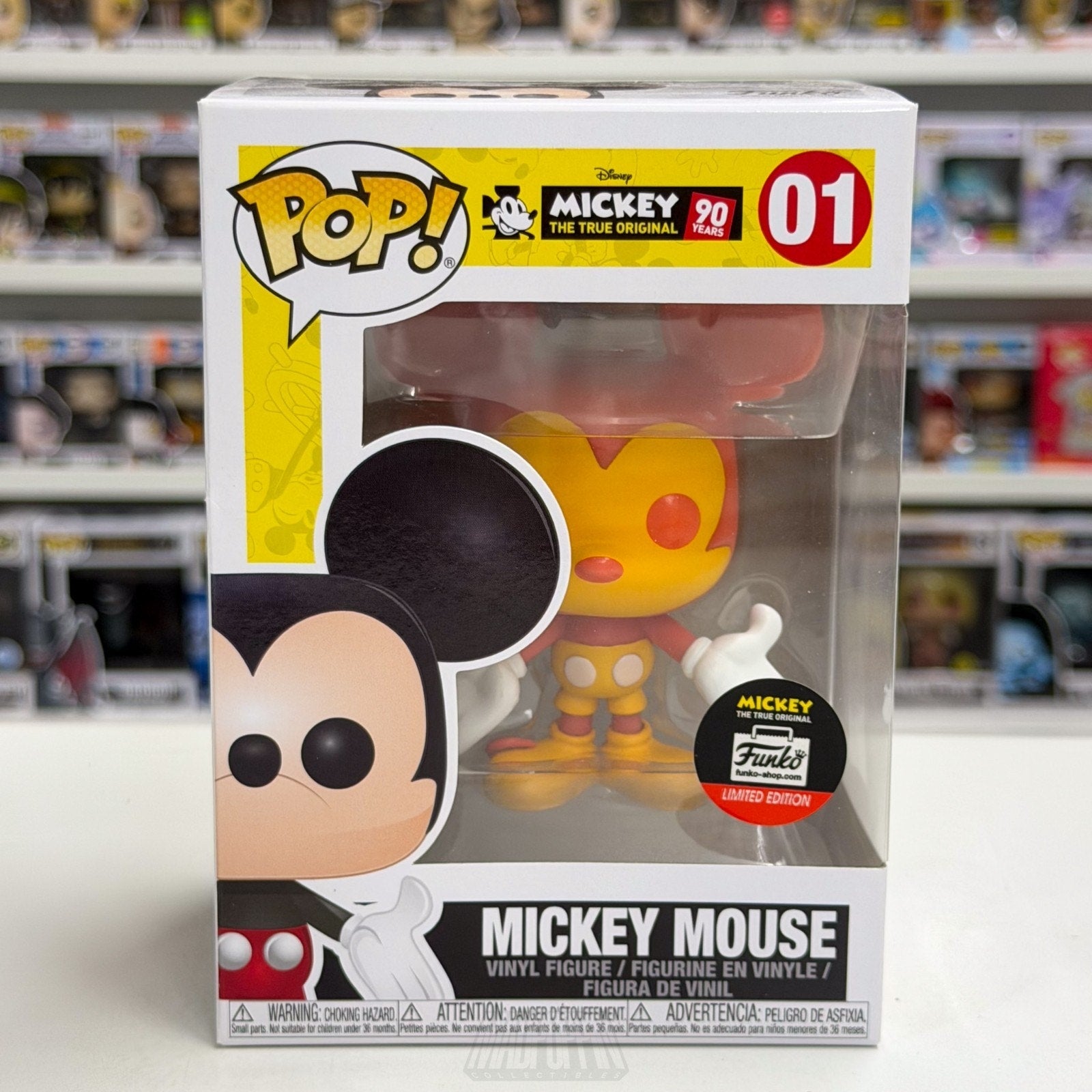 Funko Pop Disney Mickey Mouse True Original 90 Years Orange Yellow 01 Toy Figure