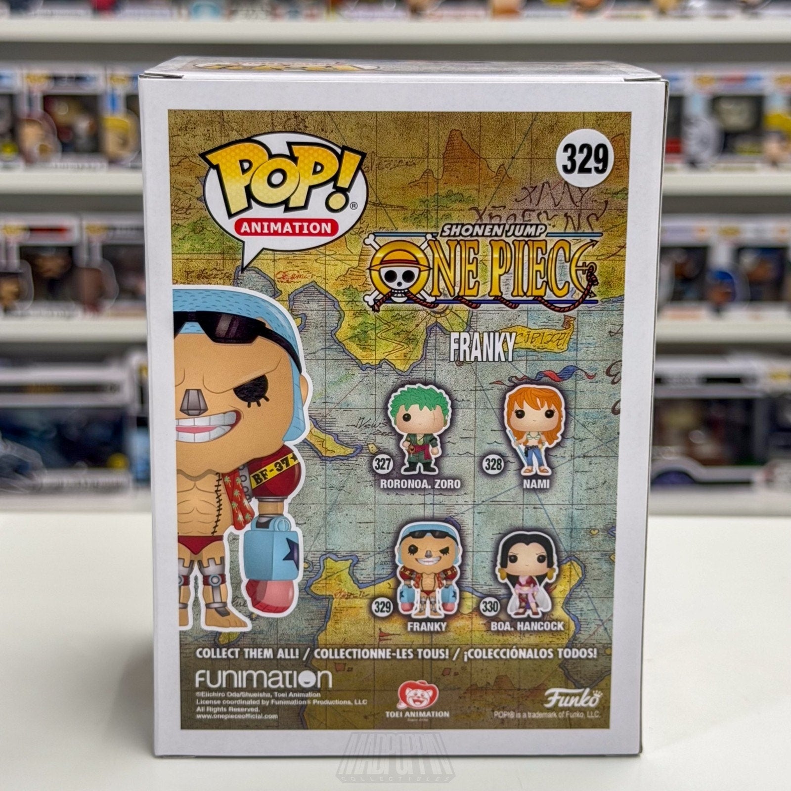 Funko Pop Anime One Piece Franky Silver Nose 329 Japanese Manga Toy Vinyl Figure