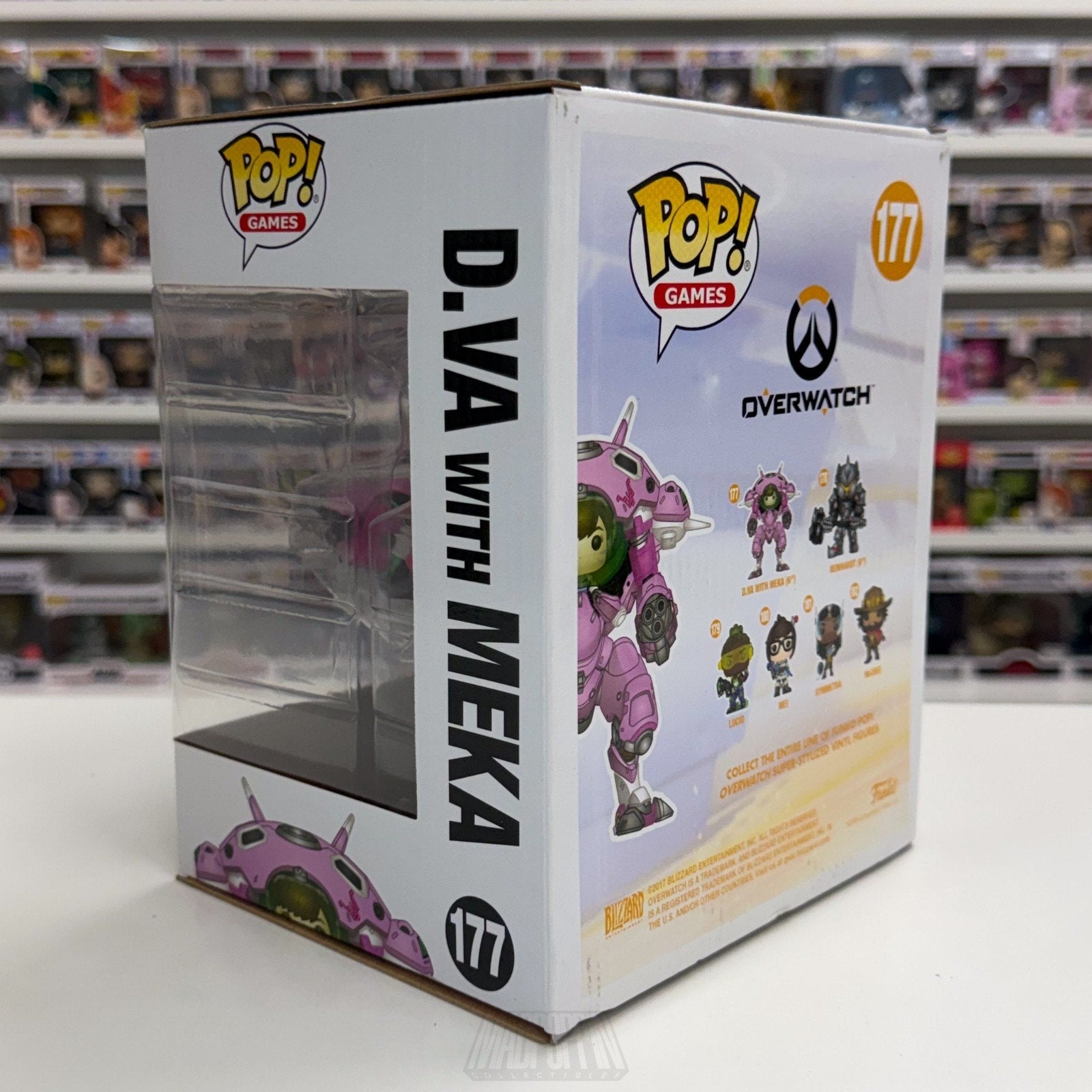 Funko Pop Games Overwatch D.Va w/MEKA 177 Pink Tank Mech Toy Vinyl 6" Figure