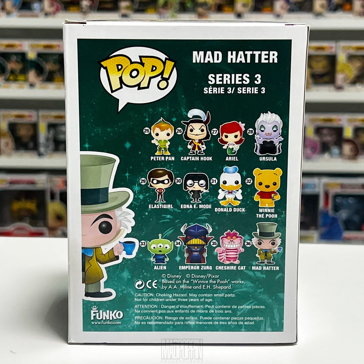 Funko Pop Disney Alice In Wonderland Mad Hatter Tea Cup 36 Walt Toy Vinyl Figure