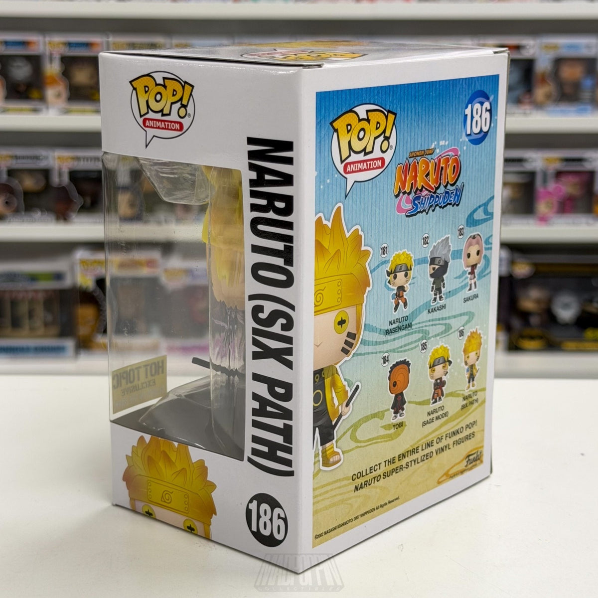 Funko Pop Anime Naruto Six Path Glow Hot Topic 186 Japan Manga Toy Vinyl Figure