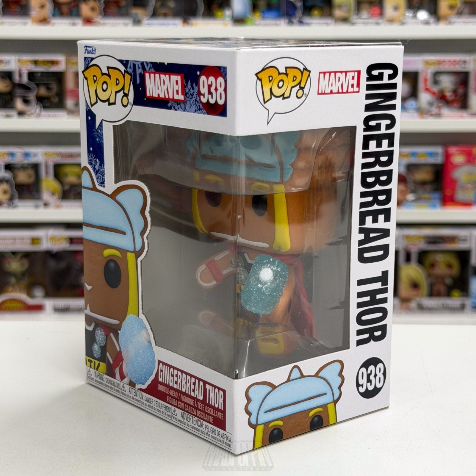Funko Pop Marvel Gingerbread Thor 938 Christmas Holiday Cookie Toy Vinyl Figure