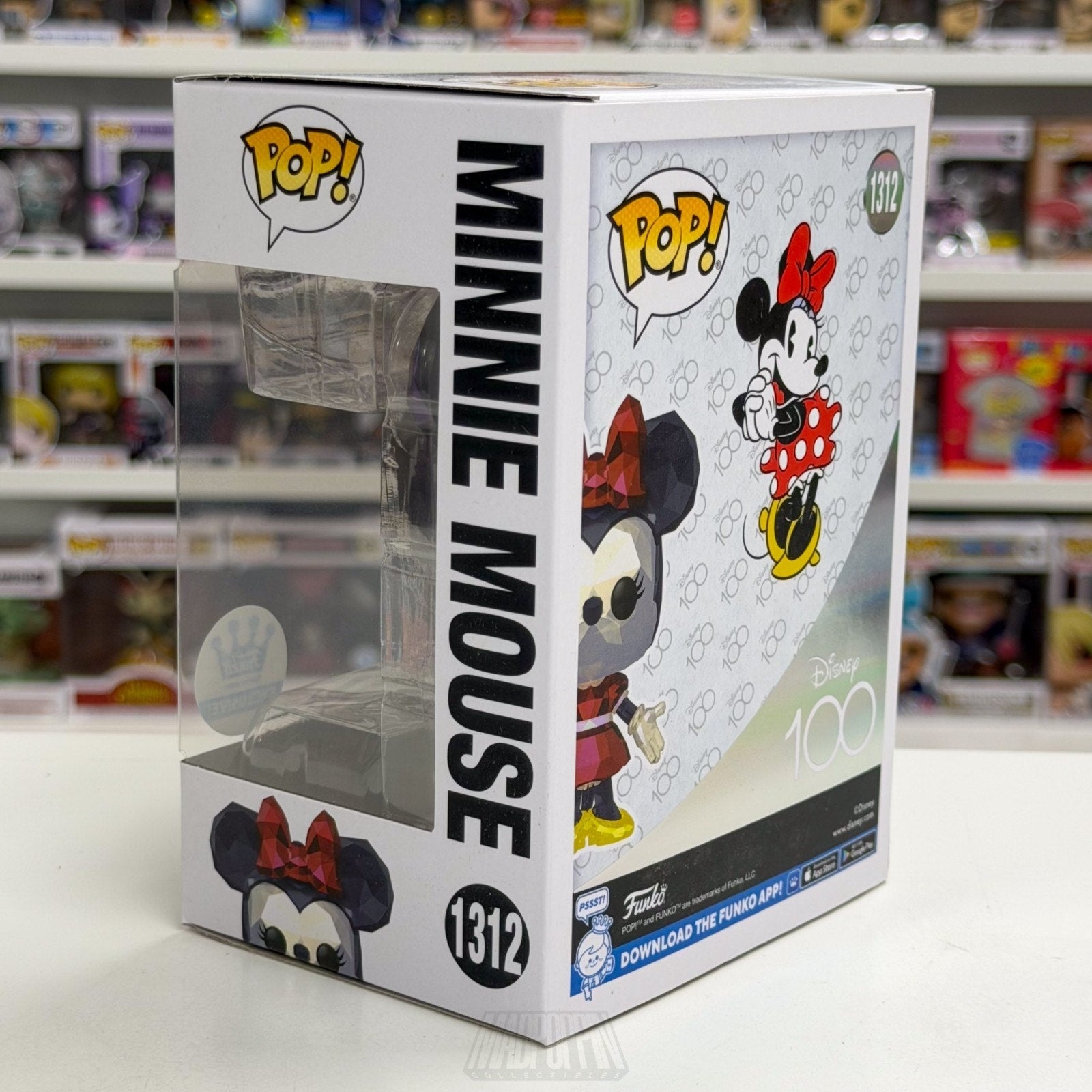Funko Pop Disney 100 Minnie Mouse Facet Exclusive 1312 Mickey Toy Vinyl Figure