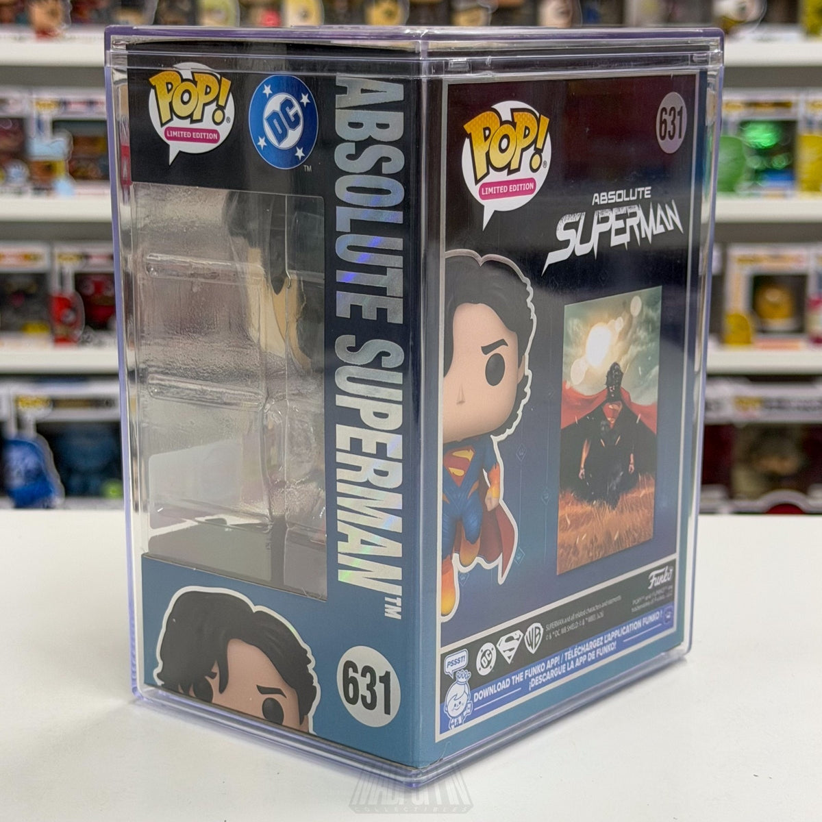 Funko Pop DC Super Heroes Absolute Superman 631 LE 1000 SDCC 2026 CON STICKER