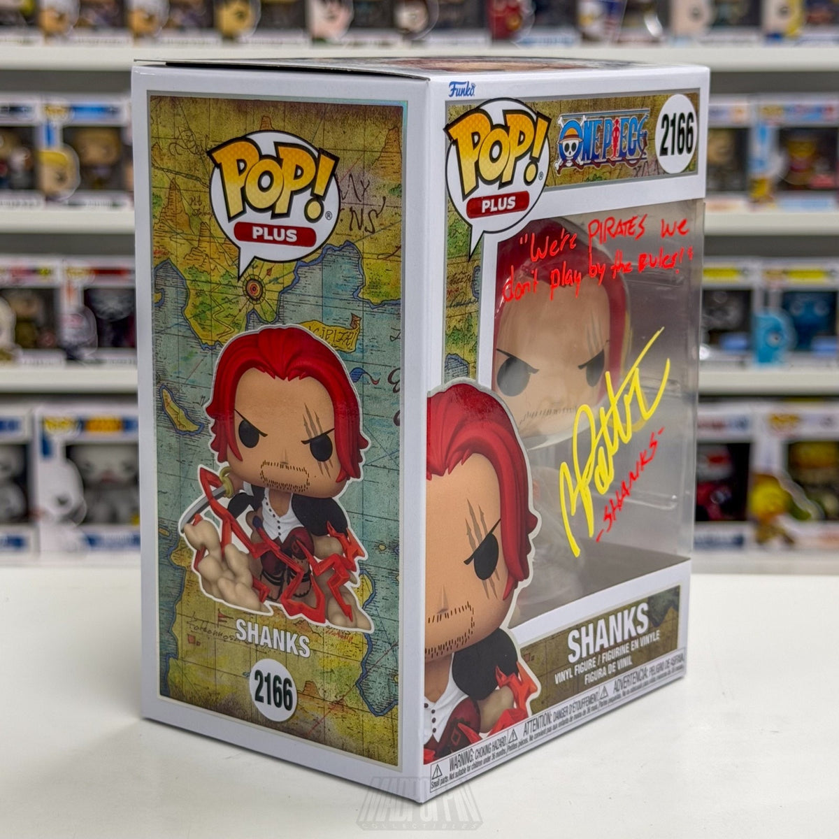 Funko Pop Anime One Piece Shanks Devine Departure Signed Auto JSA 2166 Figure