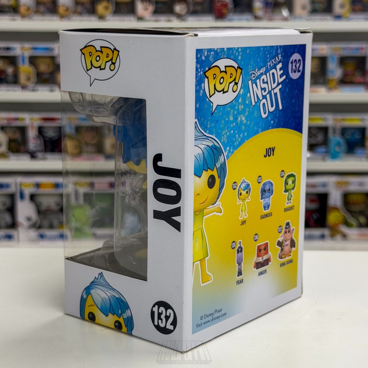 Funko Pop Disney Pixar Inside Out Joy 132 Vaulted Animation Emotion Vinyl Figure