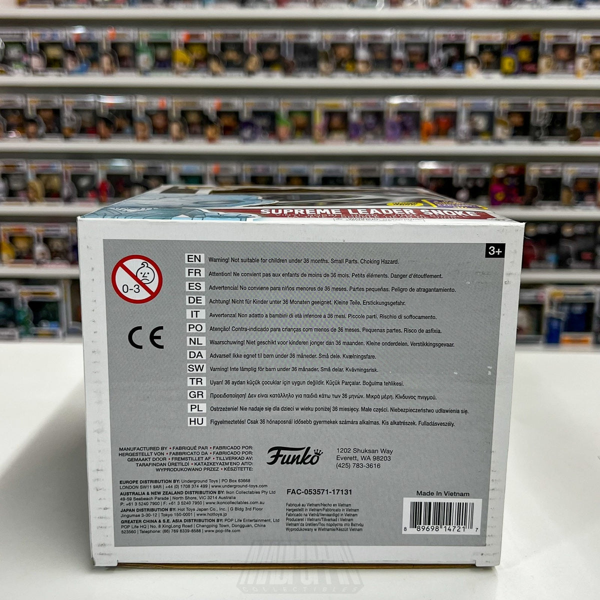 Funko Pop Star Wars Supreme Leader Snoke Glow SDCC 182 Sith Toy Vinyl 6" Figure