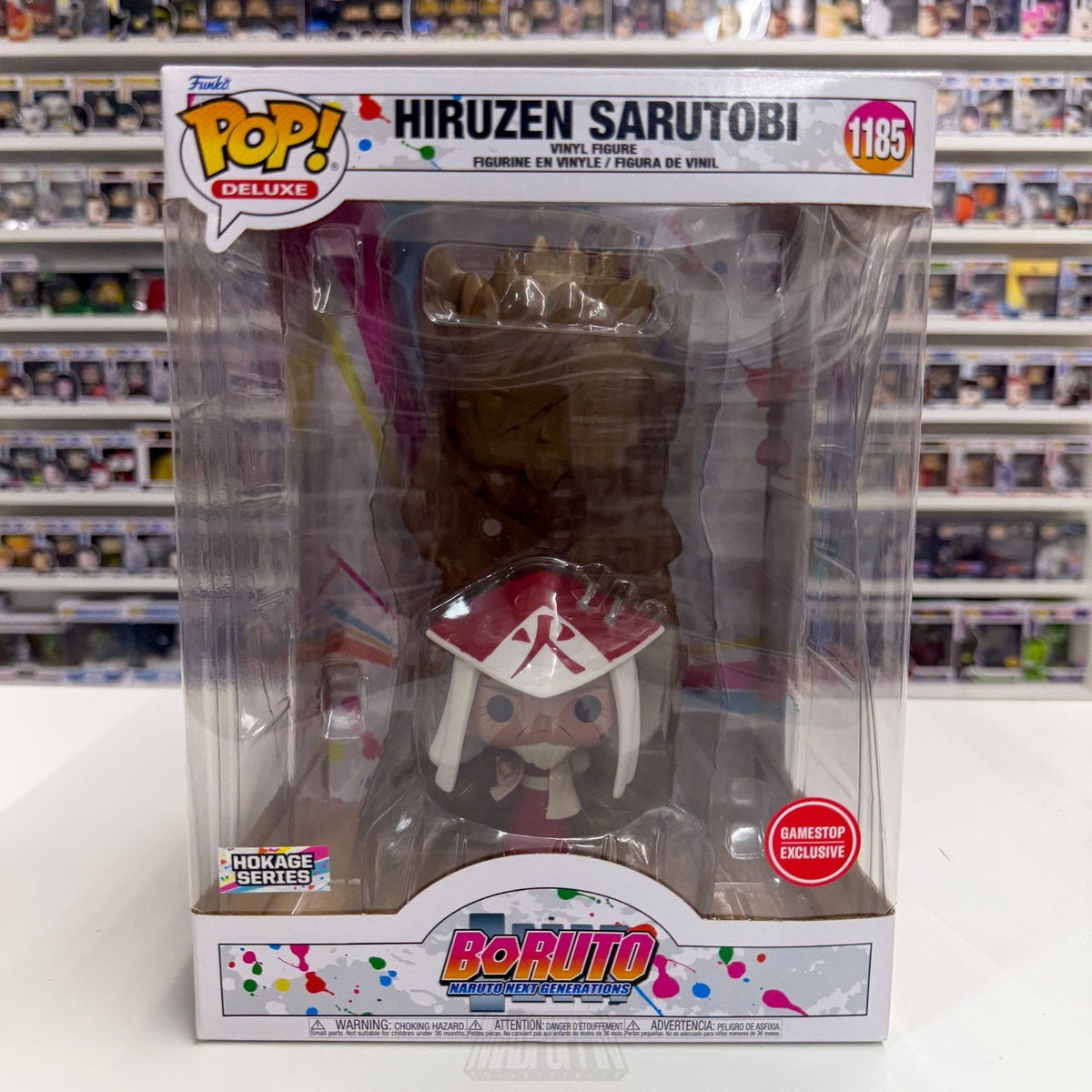 Funko Pop Anime Boruto Hokage Series Hiruzen Sarutobi GameStop 1185 Vinyl Figure