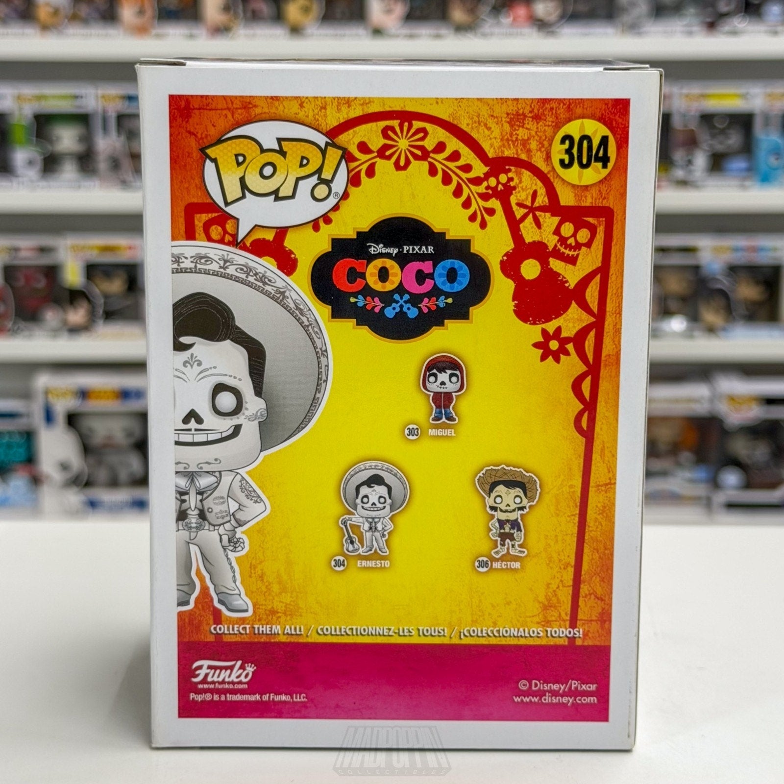 Funko Pop Disney Pixar Coco Ernesto 304 Day of the Dead Animation Mexico Figure