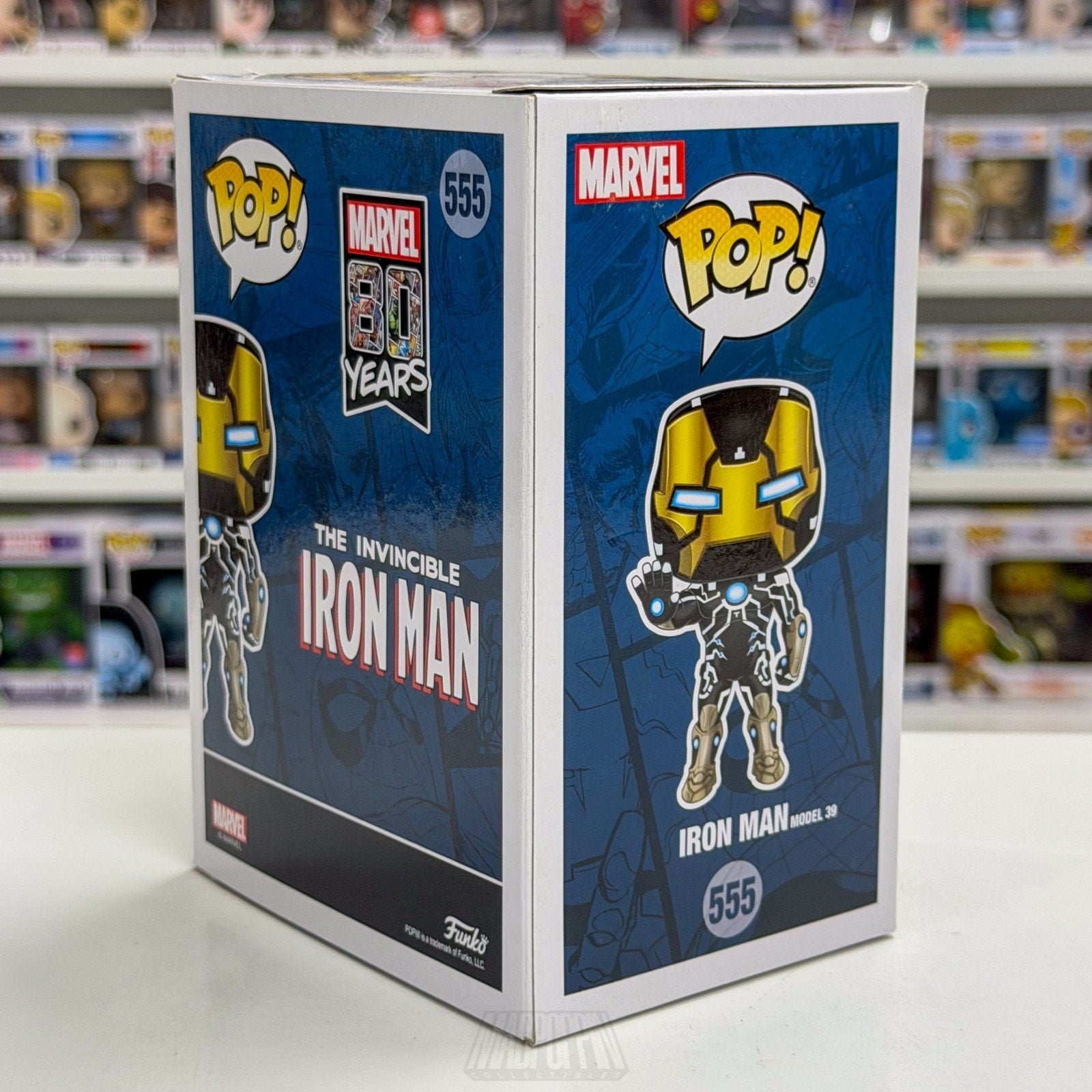 Funko Pop Marvel Iron Man Model 39 Glow in the Dark AAA Anime 555 Vinyl Figure