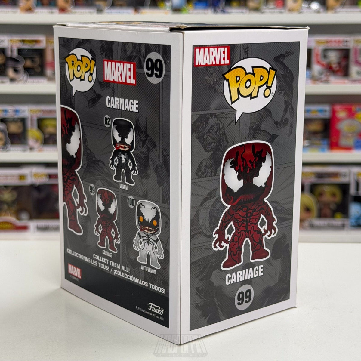 Funko Pop Marvel Carnage Hot Topic Exclusive 99 Symbiote Spider-Man Toy Figure