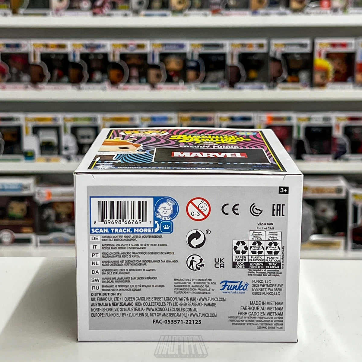 Freddy Funko as Thor Pop! Fundays 2022 Blacklight Battle SE Marvel Metallic 1000