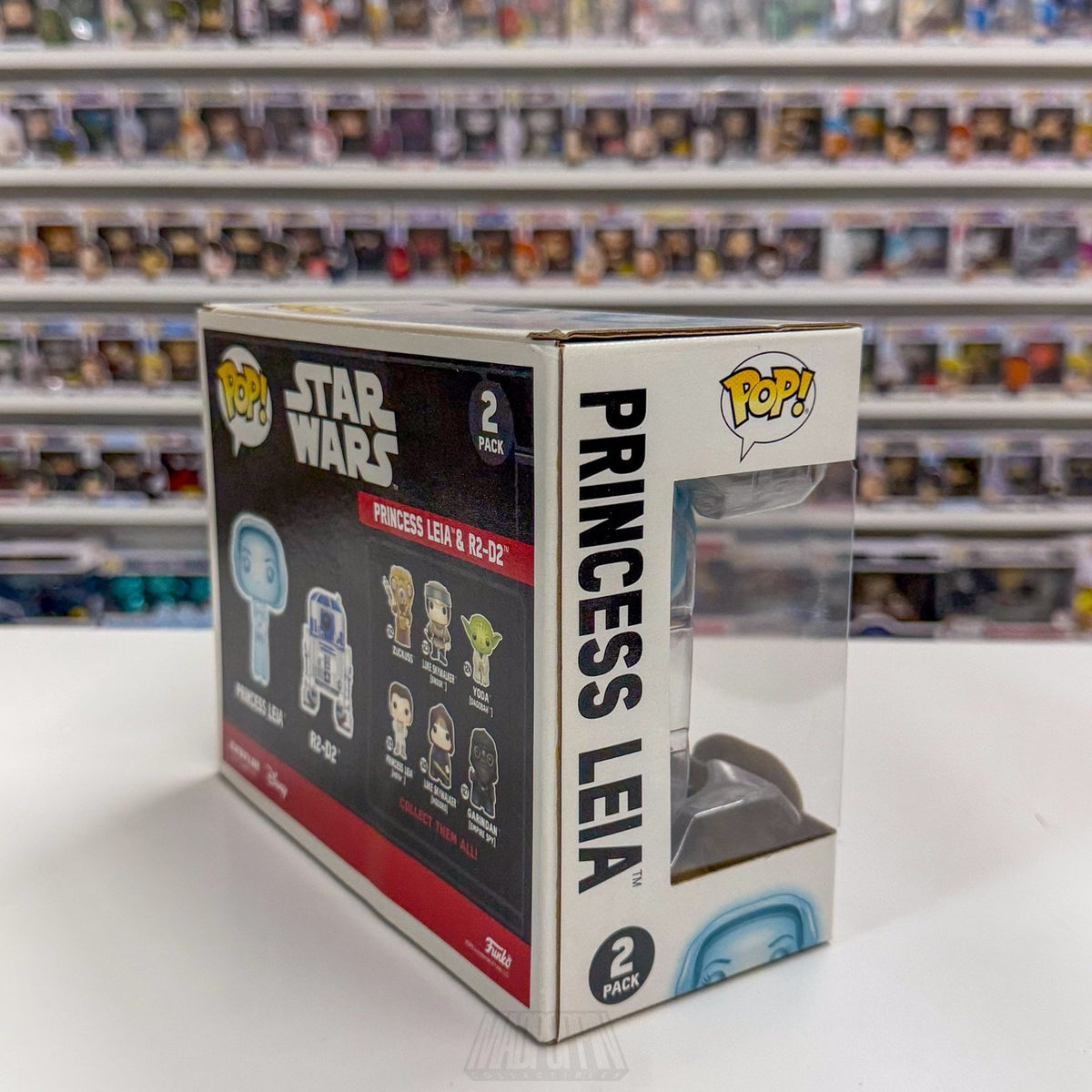 Funko Pop Star Wars Princess Leia Holographic Glow & R2-D2 SDCC 2 Pack Figure