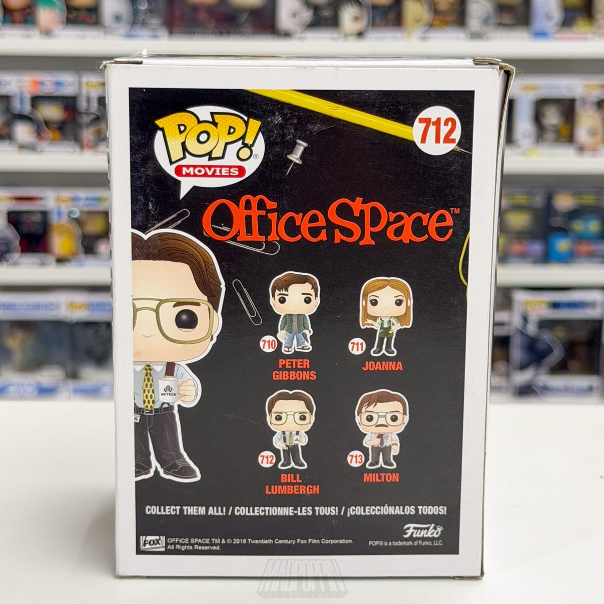 Funko Pop Movies Office Space Bill Lumbergh 712 Boss TPS Report Toy Vinyl Figure