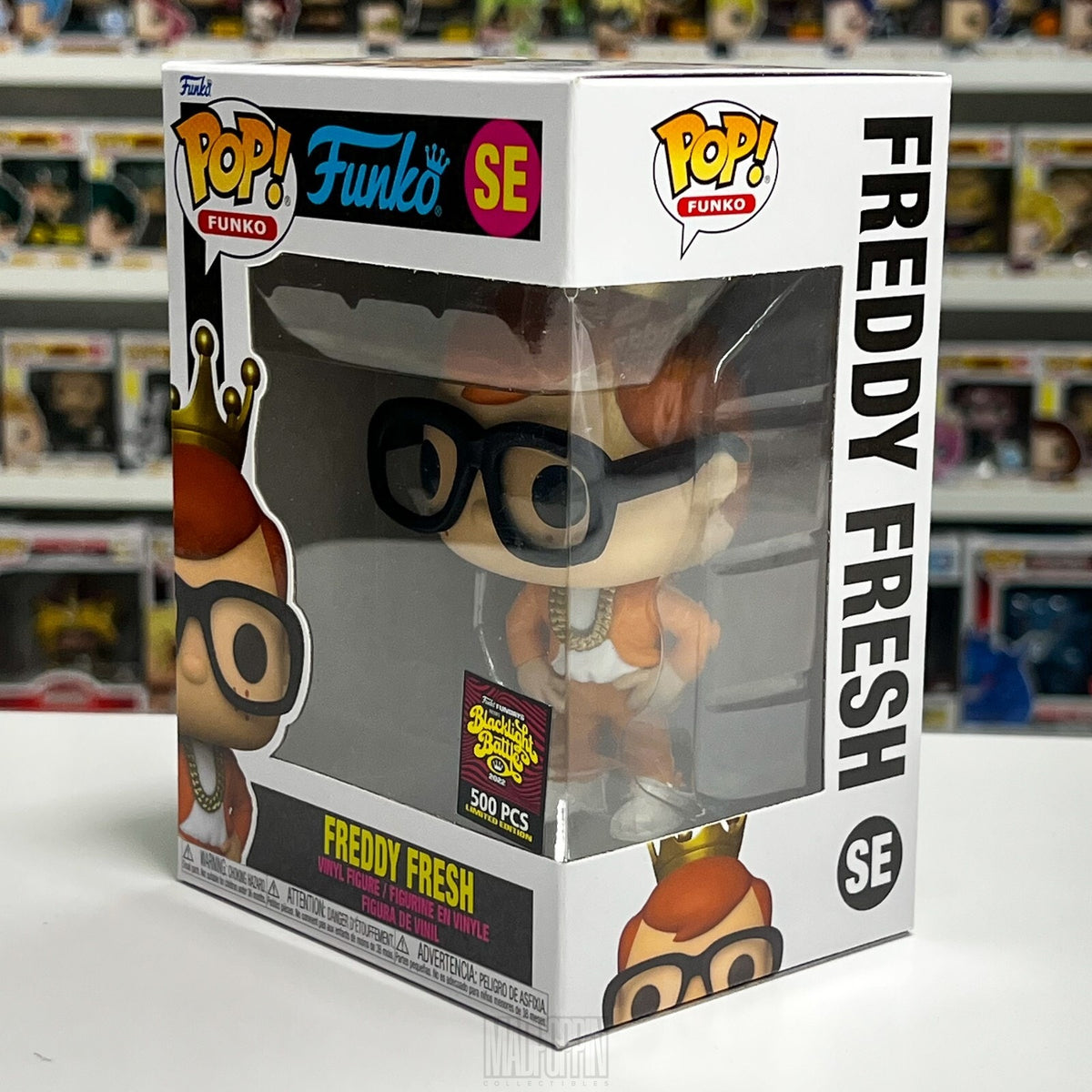 Funko Pop Fundays Blacklight Battle Freddy Fresh Orange Suit 500pcs Vinyl Figure