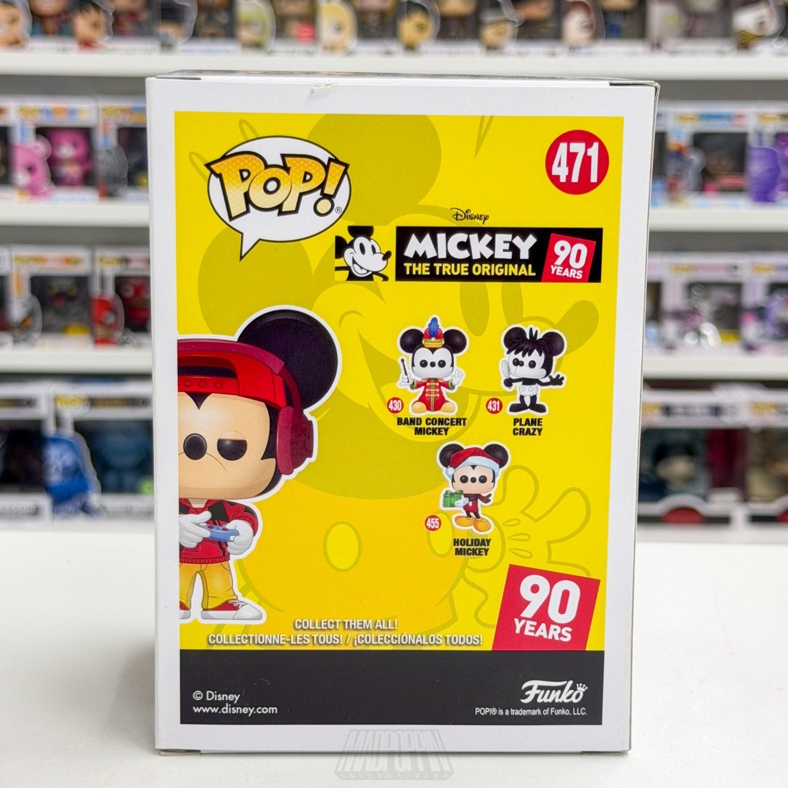 Funko Pop Disney Gamer Mickey True Original 90 Years GameStop 471 Vinyl Figure