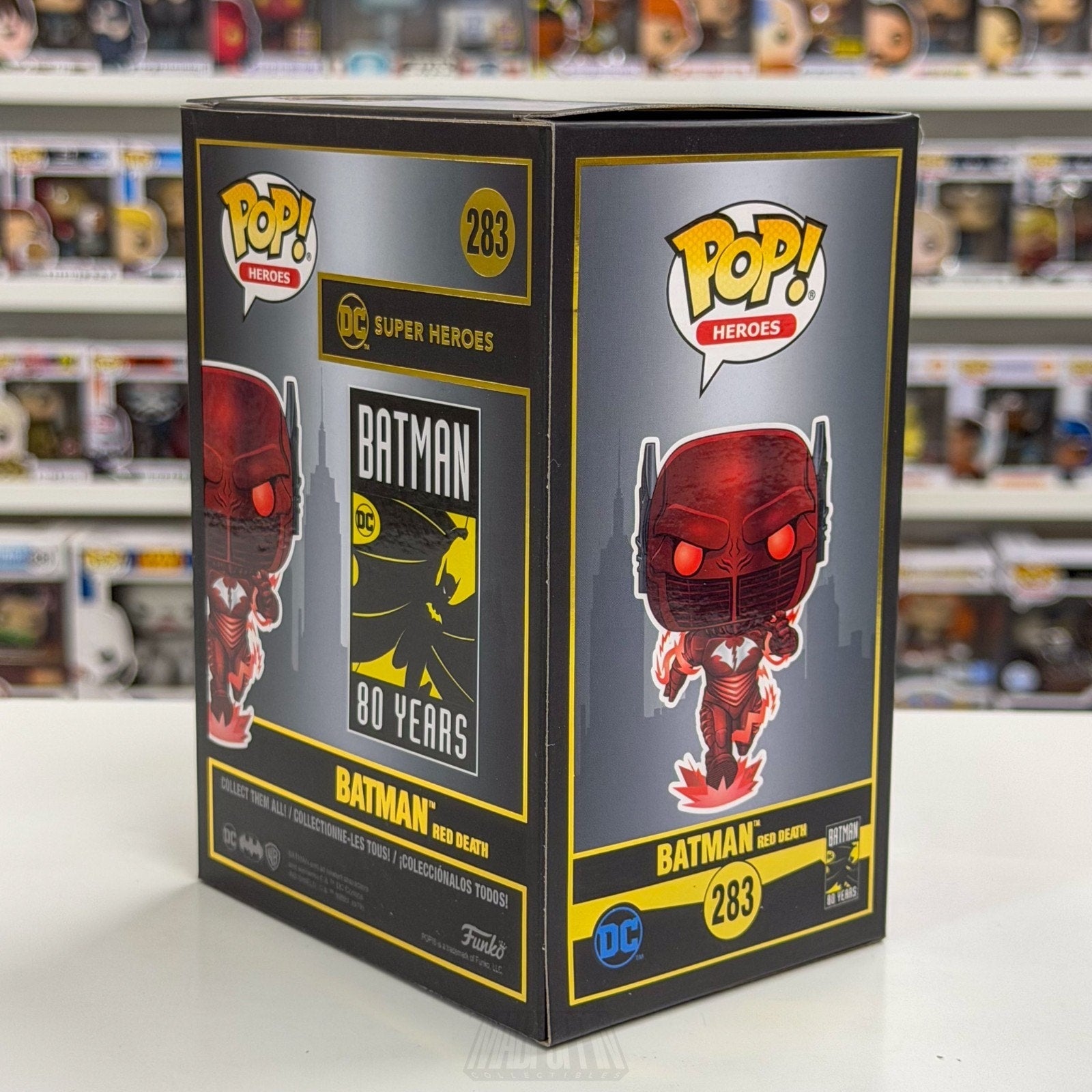 Funko Pop DC Heroes Batman Red Death PX 283 Earth 52 Villain Speed Force Figure