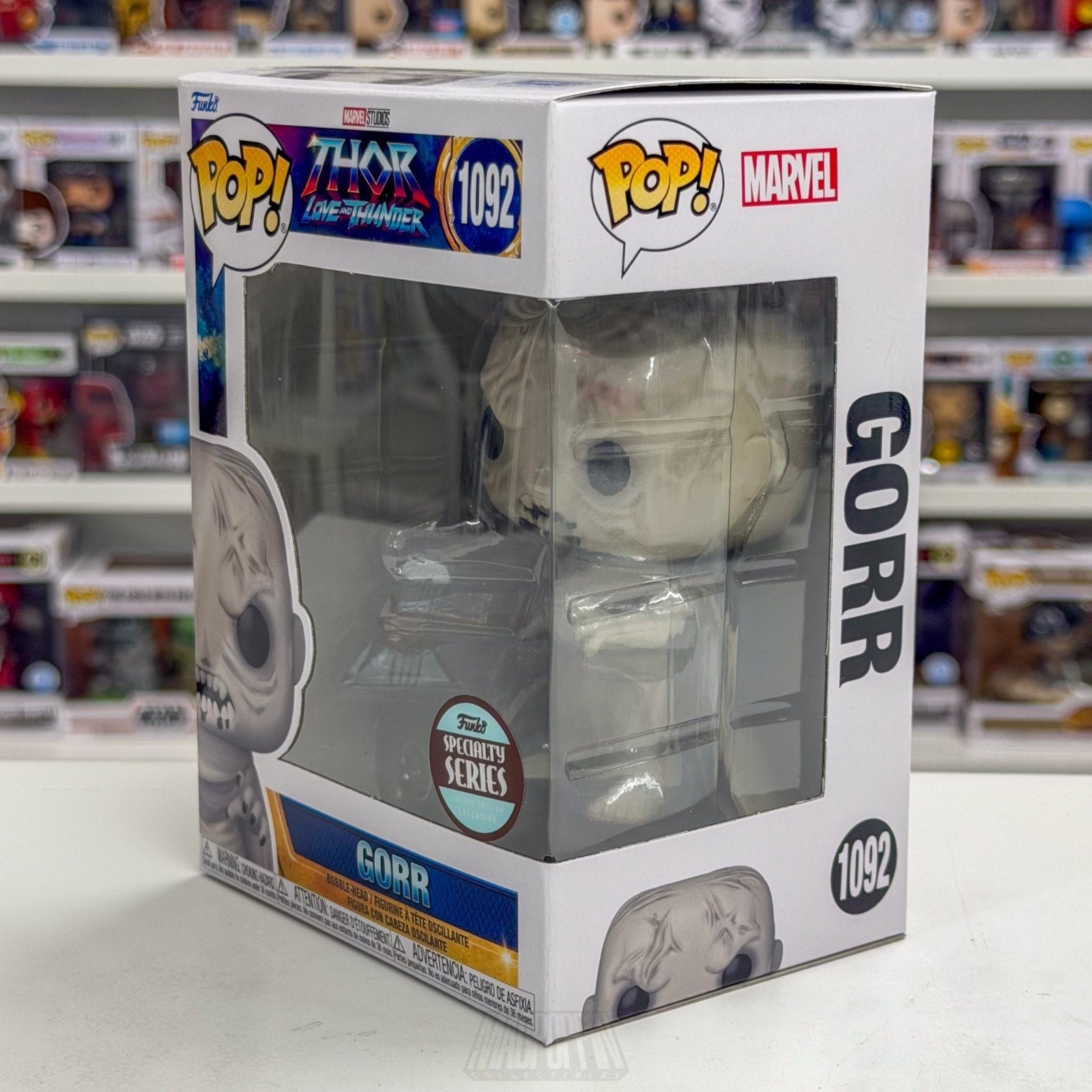 Funko Pop Marvel Thor Love & Thunder Gorr w/Stormbreaker 1092 God Butcher Figure