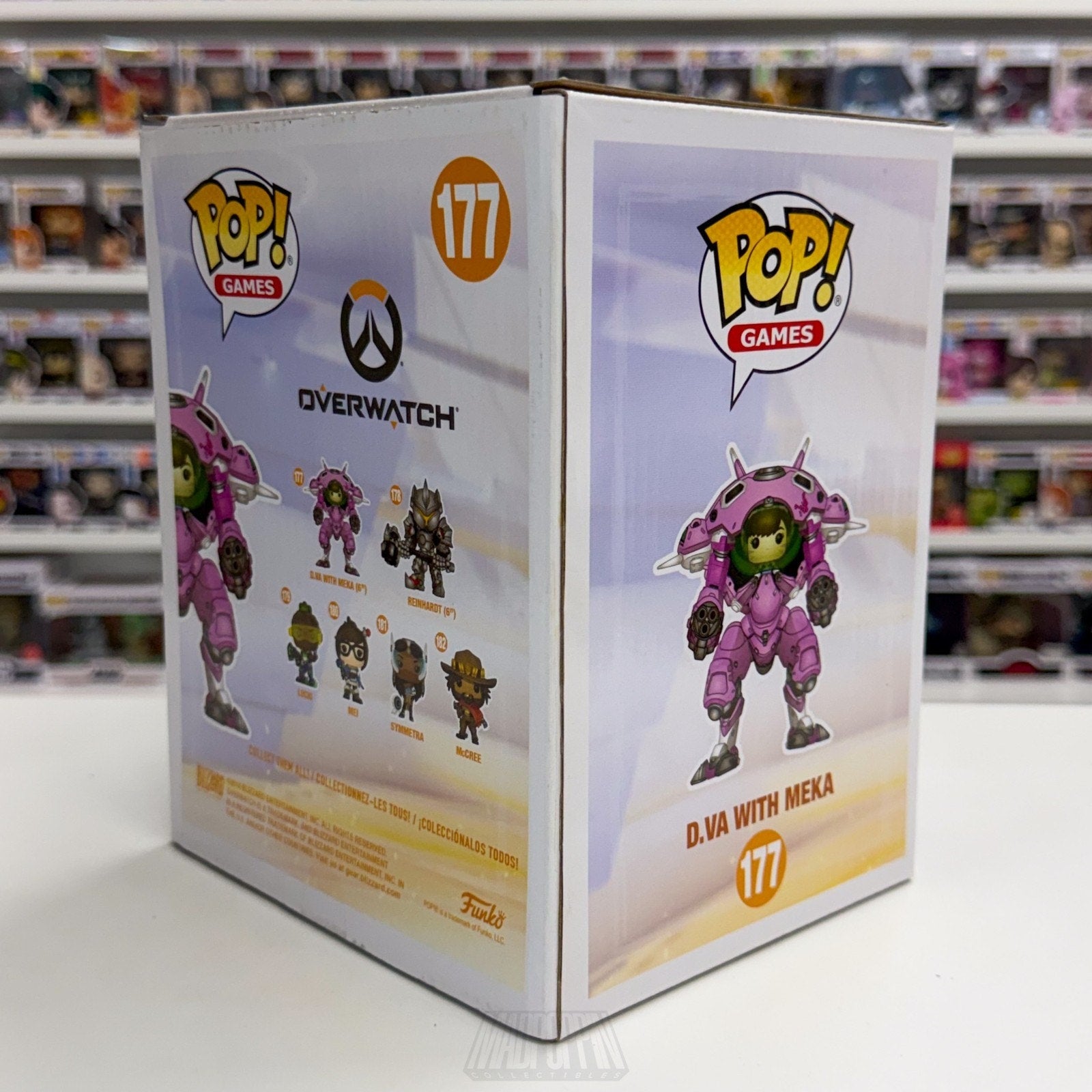 Funko Pop Games Overwatch D.Va w/MEKA Blueberry Walmart 177 Toy Vinyl 6" Figure
