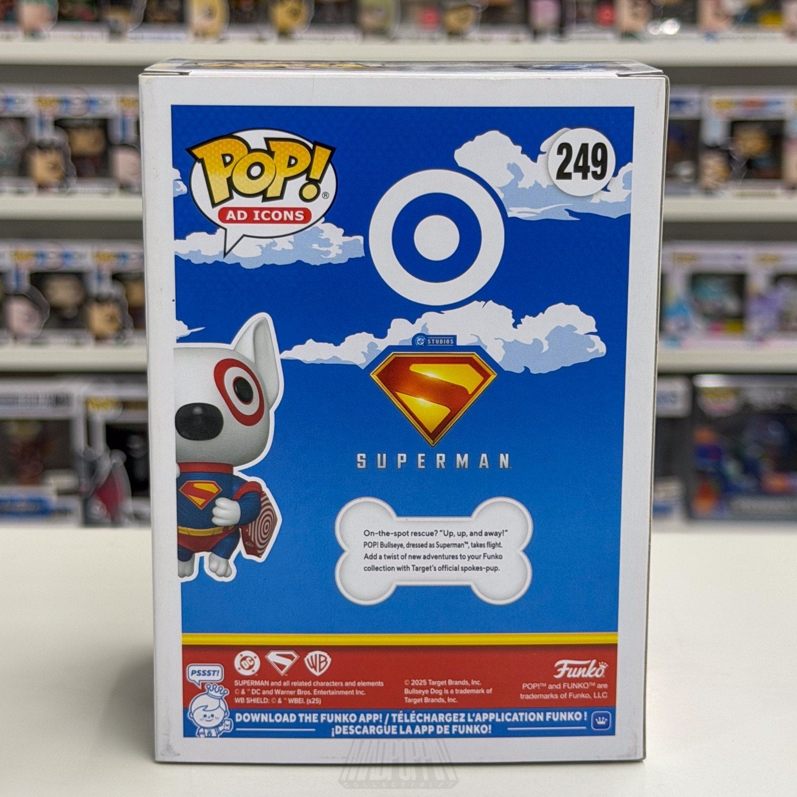 Funko Pop Ad Icons Bullseye as Superman Target Dog Exclusive 249 Vinyl Figure
