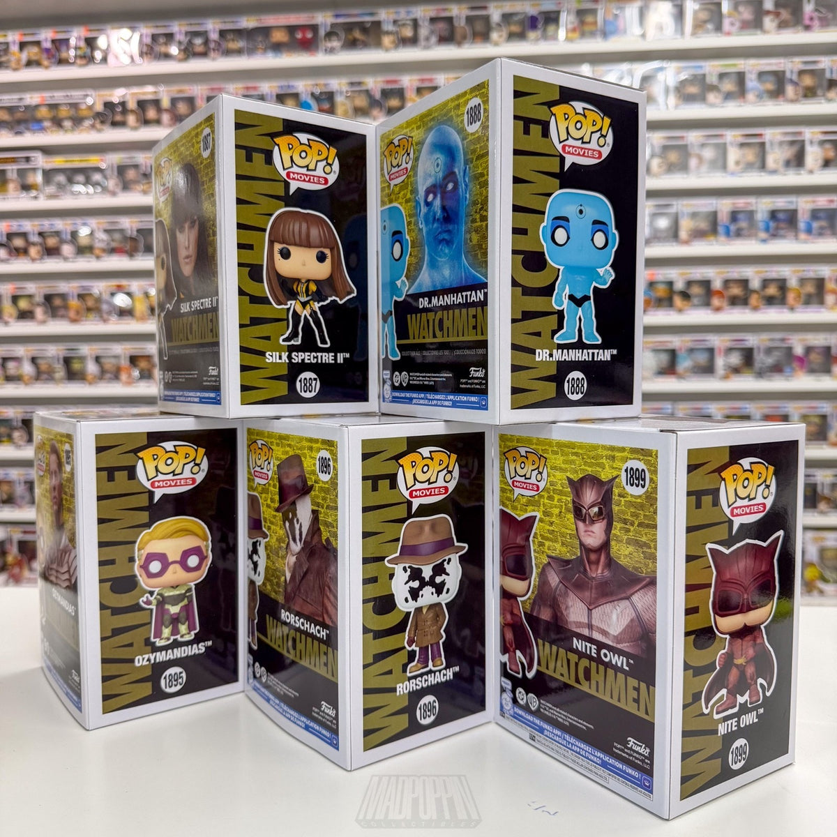 Funko Pop DC Movies Watchmen Set Silk Manhattan Ozymandias Rorschach Nite Owl